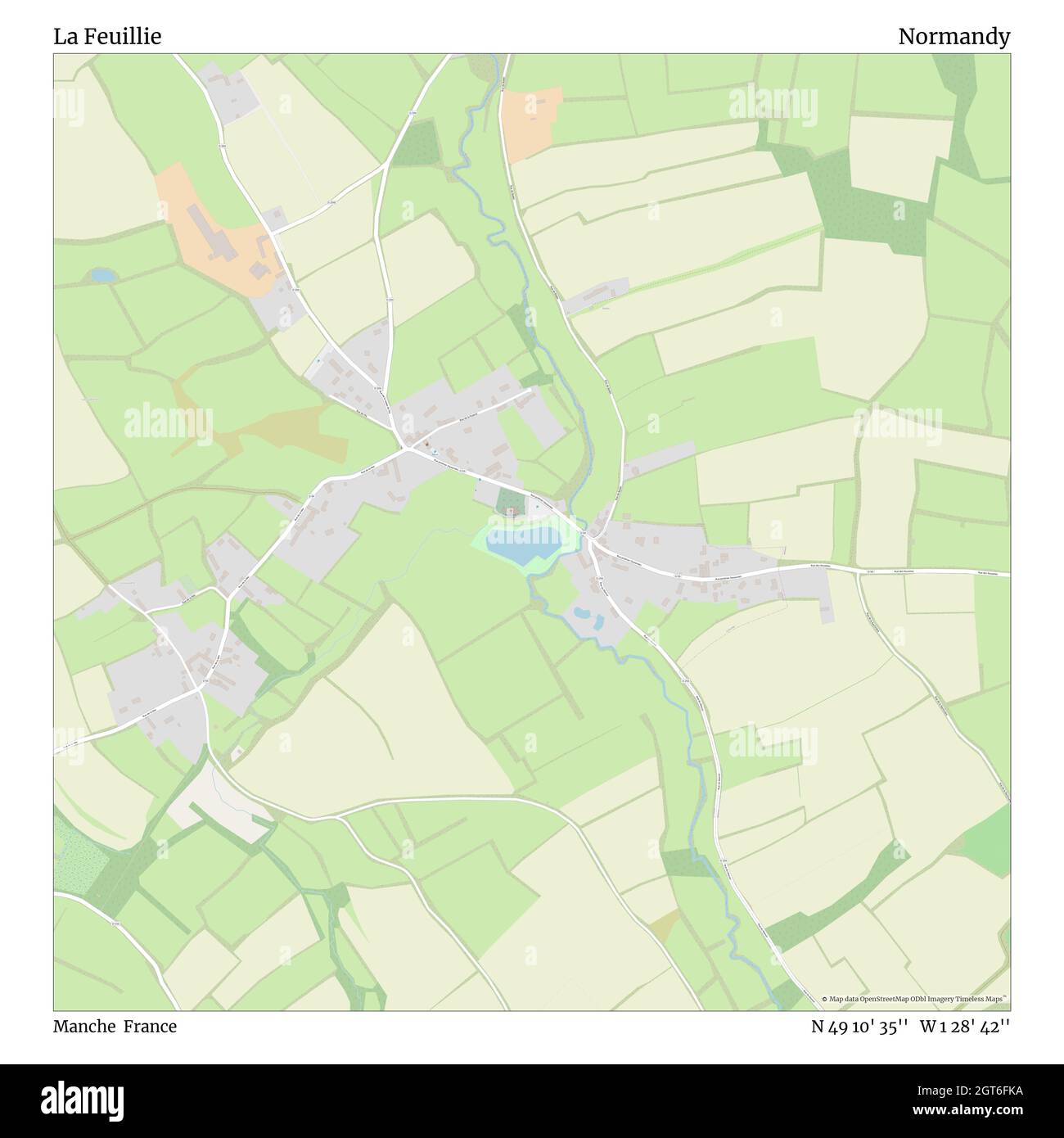 La Feuillie, Manche, France, Normandie, N 49 10' 35'', W 1 28' 42'', carte, carte intemporelle publiée en 2021.Les voyageurs, les explorateurs et les aventuriers comme Florence Nightingale, David Livingstone, Ernest Shackleton, Lewis et Clark et Sherlock Holmes se sont appuyés sur des cartes pour planifier leurs voyages dans les coins les plus reculés du monde. Timeless Maps dresse la carte de la plupart des sites du monde, montrant ainsi la réalisation de grands rêves Banque D'Images