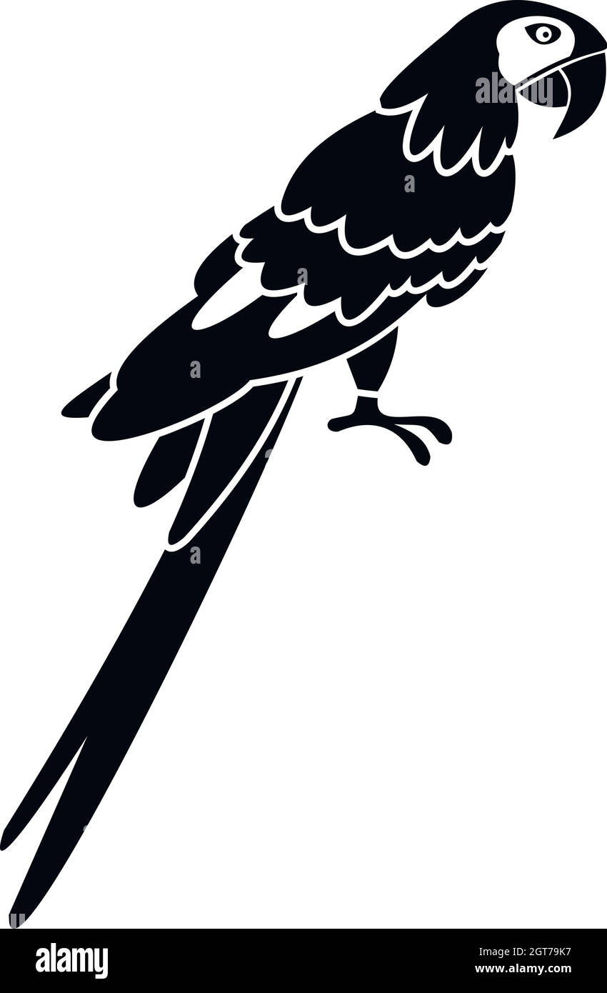 Perroquet brésilien, l'icône de style simple. Illustration de Vecteur