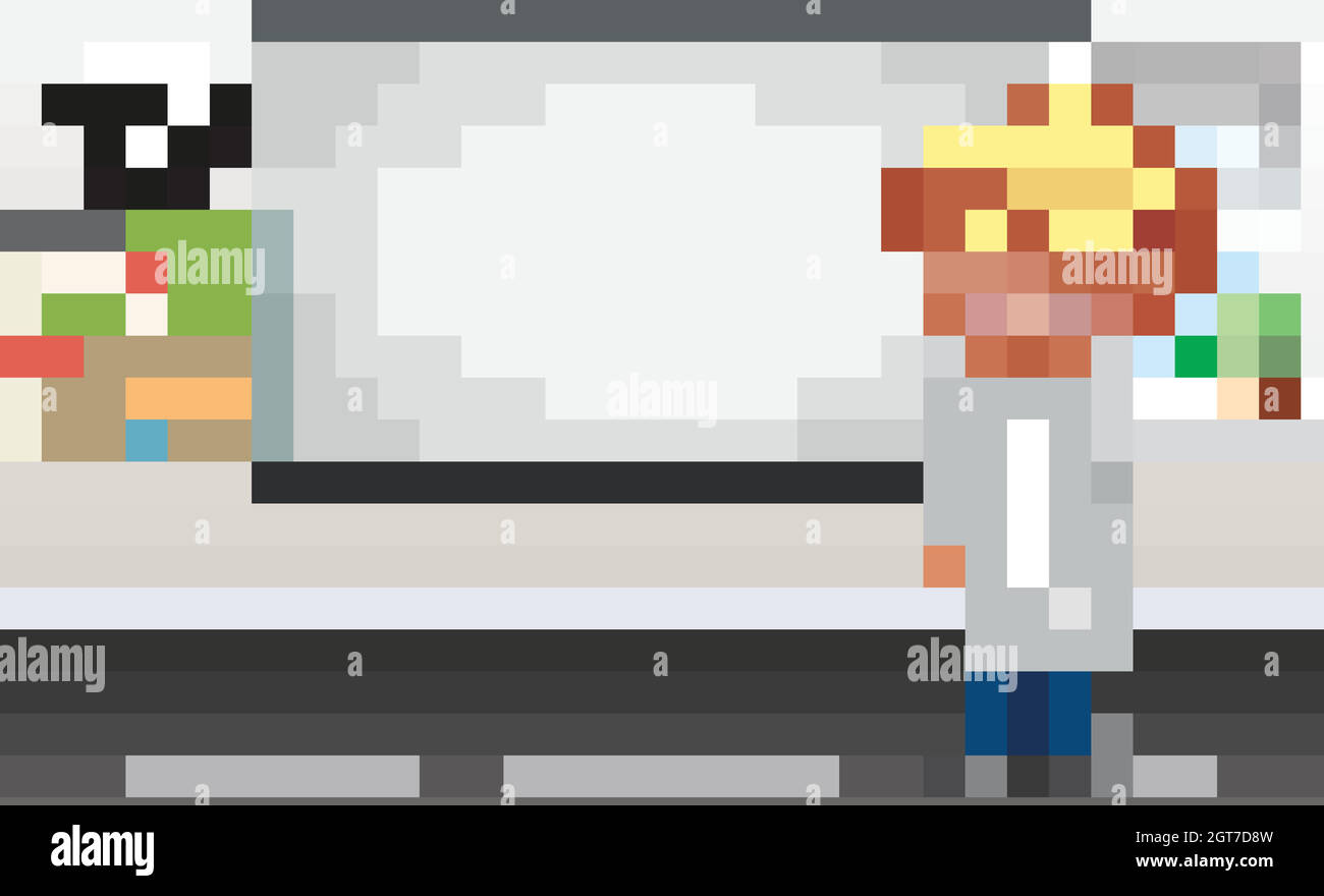 Scientifique debout près du conseil Illustration de Vecteur