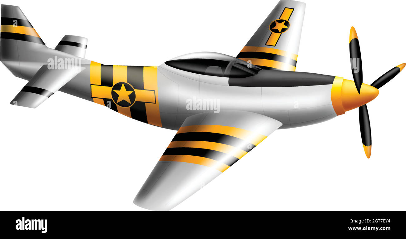 Un avion de chasse mustang Illustration de Vecteur