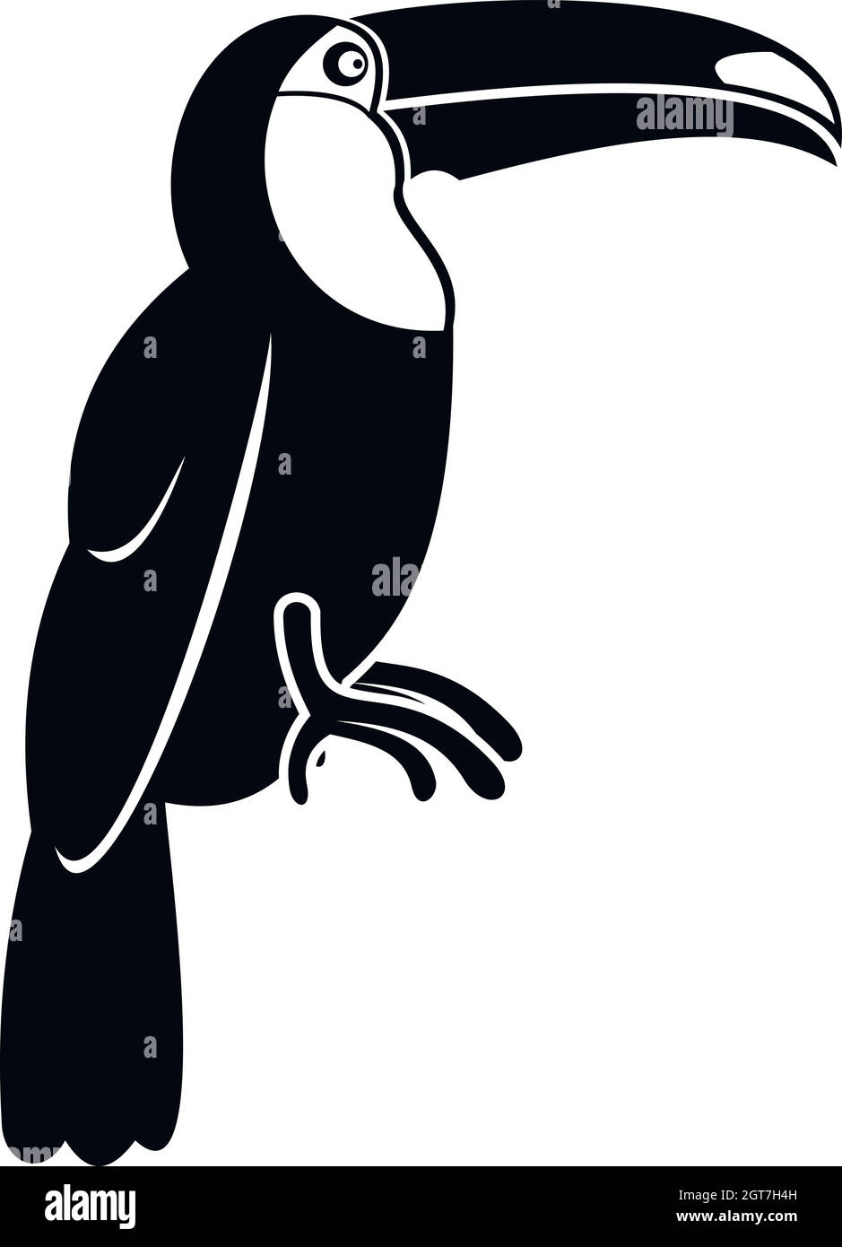 Toucan brésilien, l'icône de style simple. Illustration de Vecteur