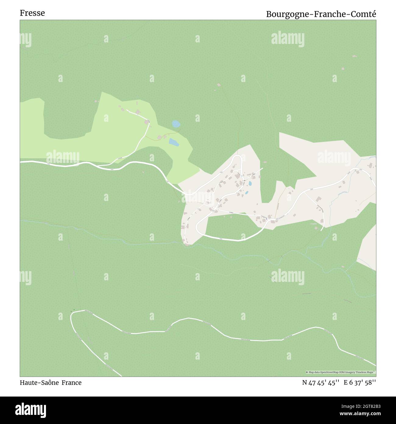 Fresse, haute-Saône, France, Bourgogne-Franche-Comté, N 47 45' 45'', E 6 37' 58'', carte, carte intemporelle publiée en 2021.Les voyageurs, les explorateurs et les aventuriers comme Florence Nightingale, David Livingstone, Ernest Shackleton, Lewis et Clark et Sherlock Holmes se sont appuyés sur des cartes pour planifier leurs voyages dans les coins les plus reculés du monde. Timeless Maps dresse la carte de la plupart des sites du monde, montrant ainsi la réalisation de grands rêves Banque D'Images