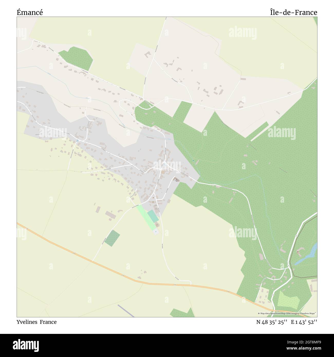 Émancé, Yvelines, France, Île-de-France, N 48 35' 25'', E 1 43' 52'', carte, Timeless carte publiée en 2021.Les voyageurs, les explorateurs et les aventuriers comme Florence Nightingale, David Livingstone, Ernest Shackleton, Lewis et Clark et Sherlock Holmes se sont appuyés sur des cartes pour planifier leurs voyages dans les coins les plus reculés du monde. Timeless Maps dresse la carte de la plupart des sites du monde, montrant ainsi la réalisation de grands rêves Banque D'Images