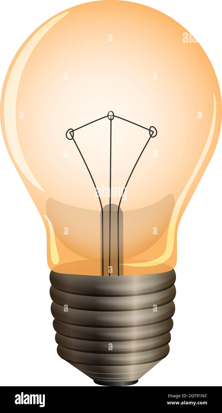 Une ampoule orange Illustration de Vecteur