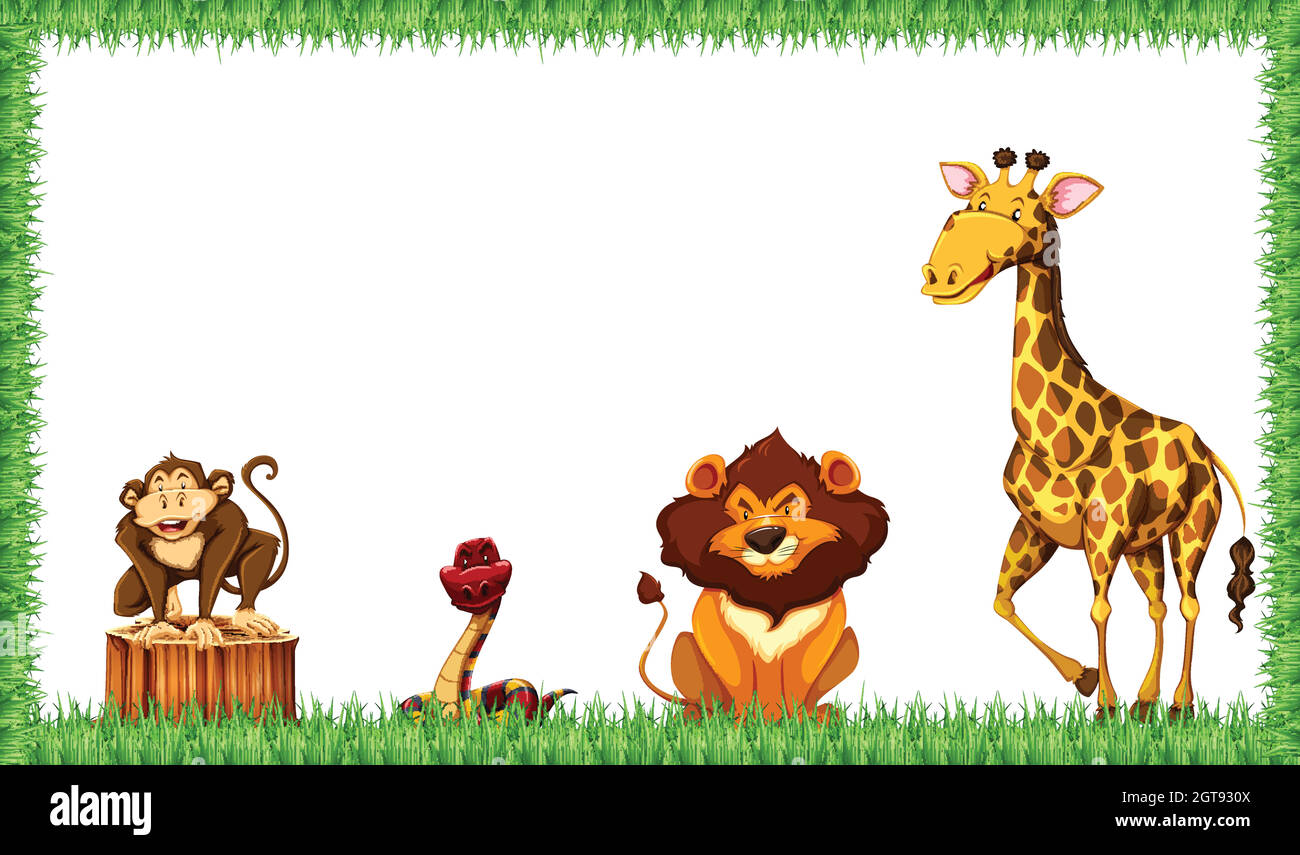 animaux dans le cadre de la nature Illustration de Vecteur
