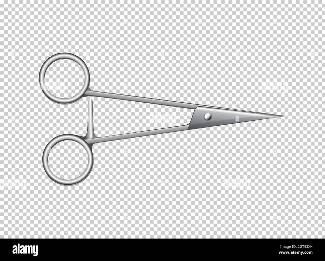 Ciseaux médicaux sur fond transparent Illustration de Vecteur