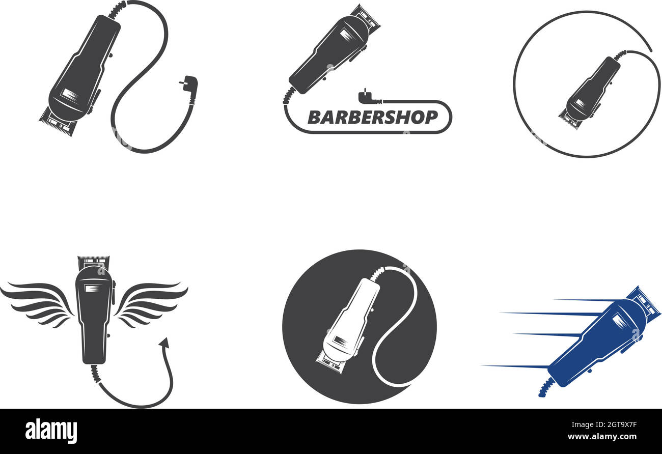 coupe-cheveux électriques à motif vectoriel d'icônes Illustration de Vecteur