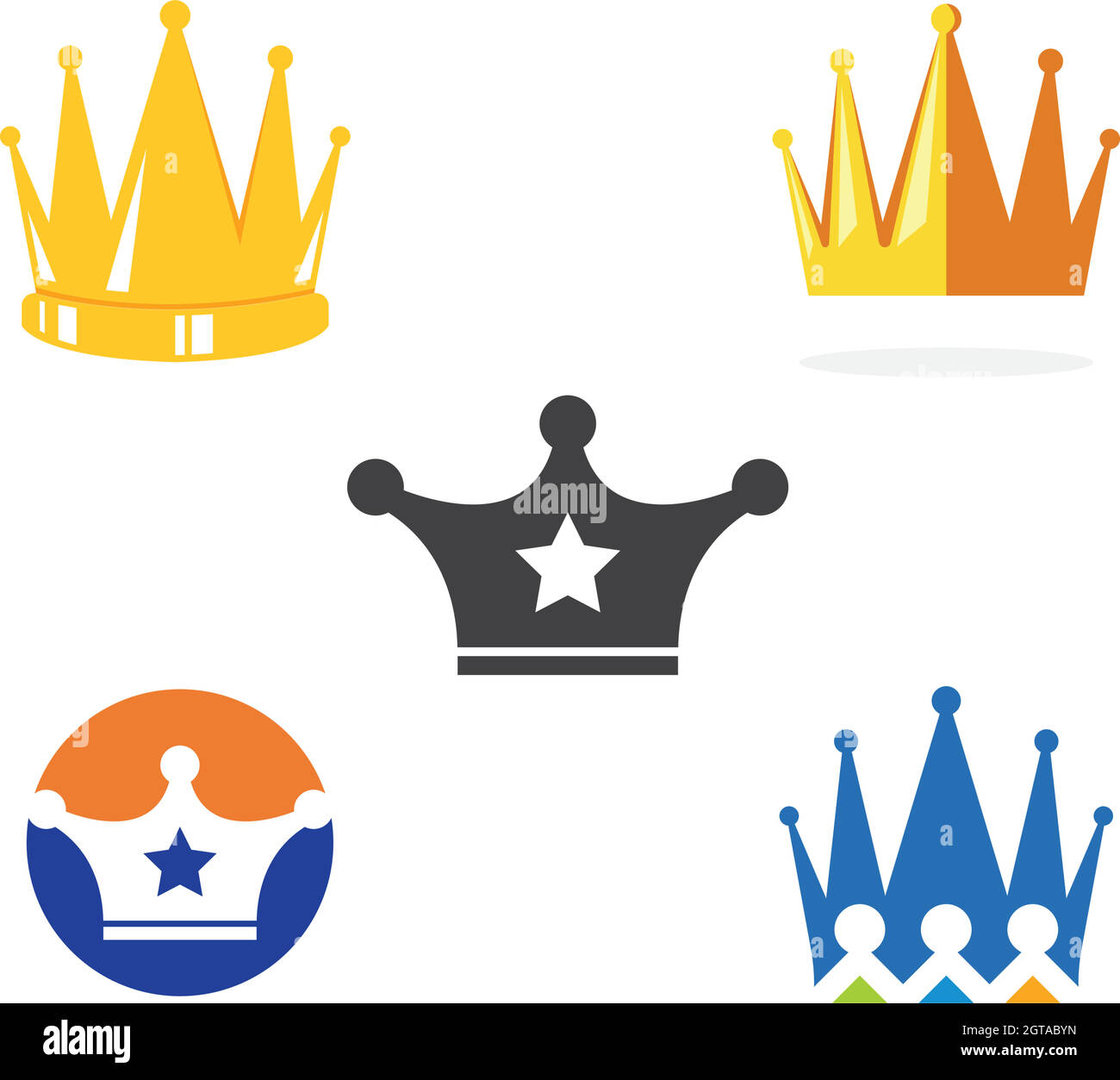 illustration vectorielle de l'icône du logo royal crown Illustration de Vecteur