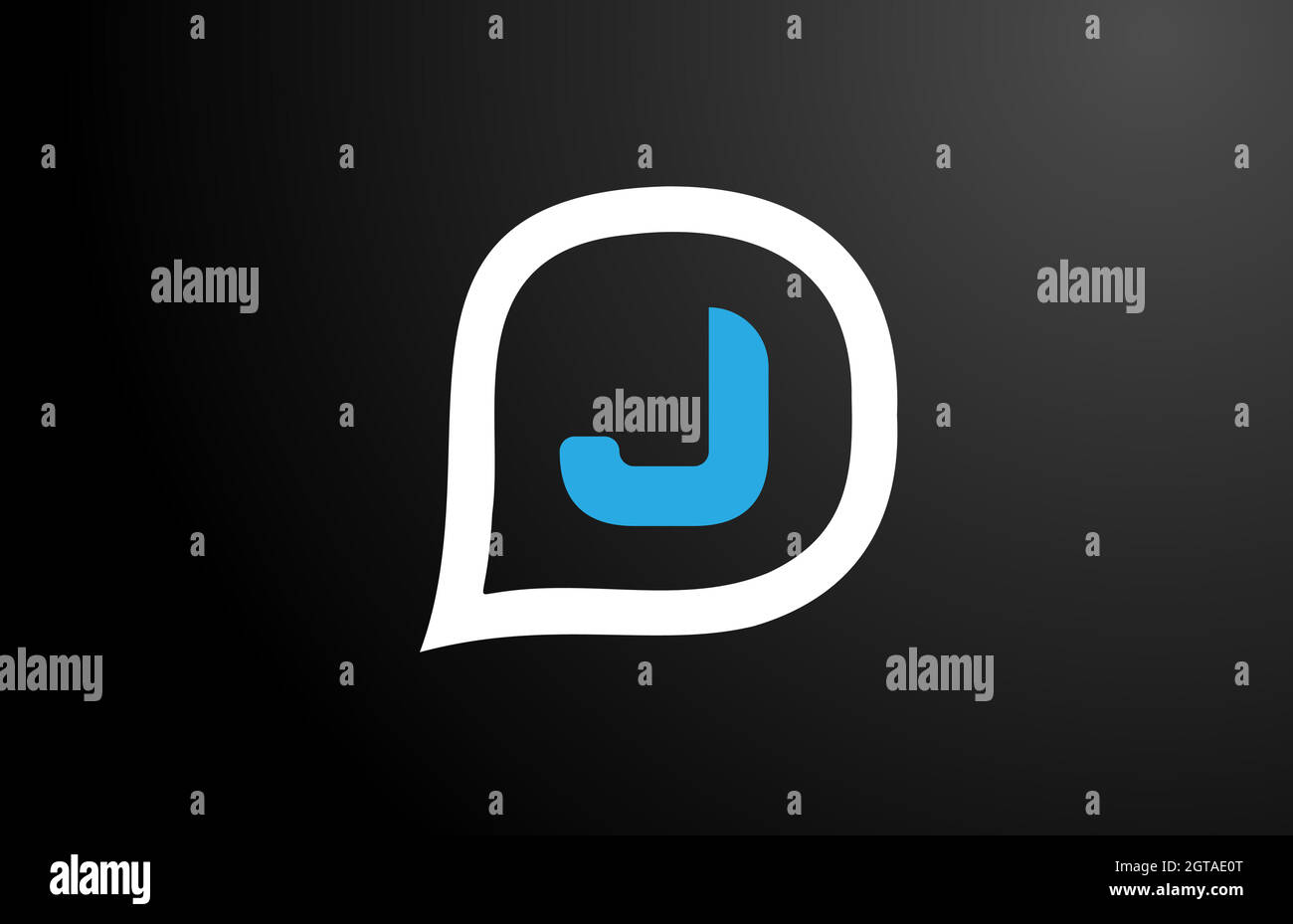 Question conception cloud de J Letter. Logo en forme d'icône. Le chargement de marchandises pour les entreprises et les produits Illustration de Vecteur