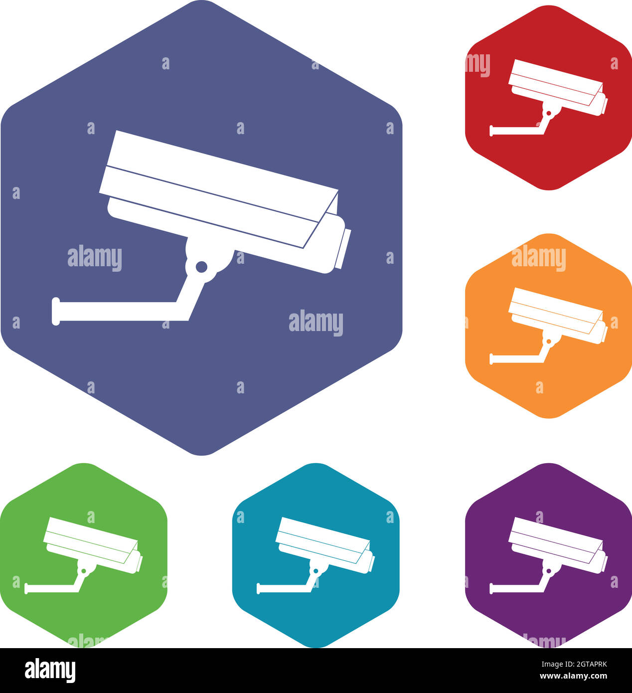 Surveillance Camera icons set Illustration de Vecteur