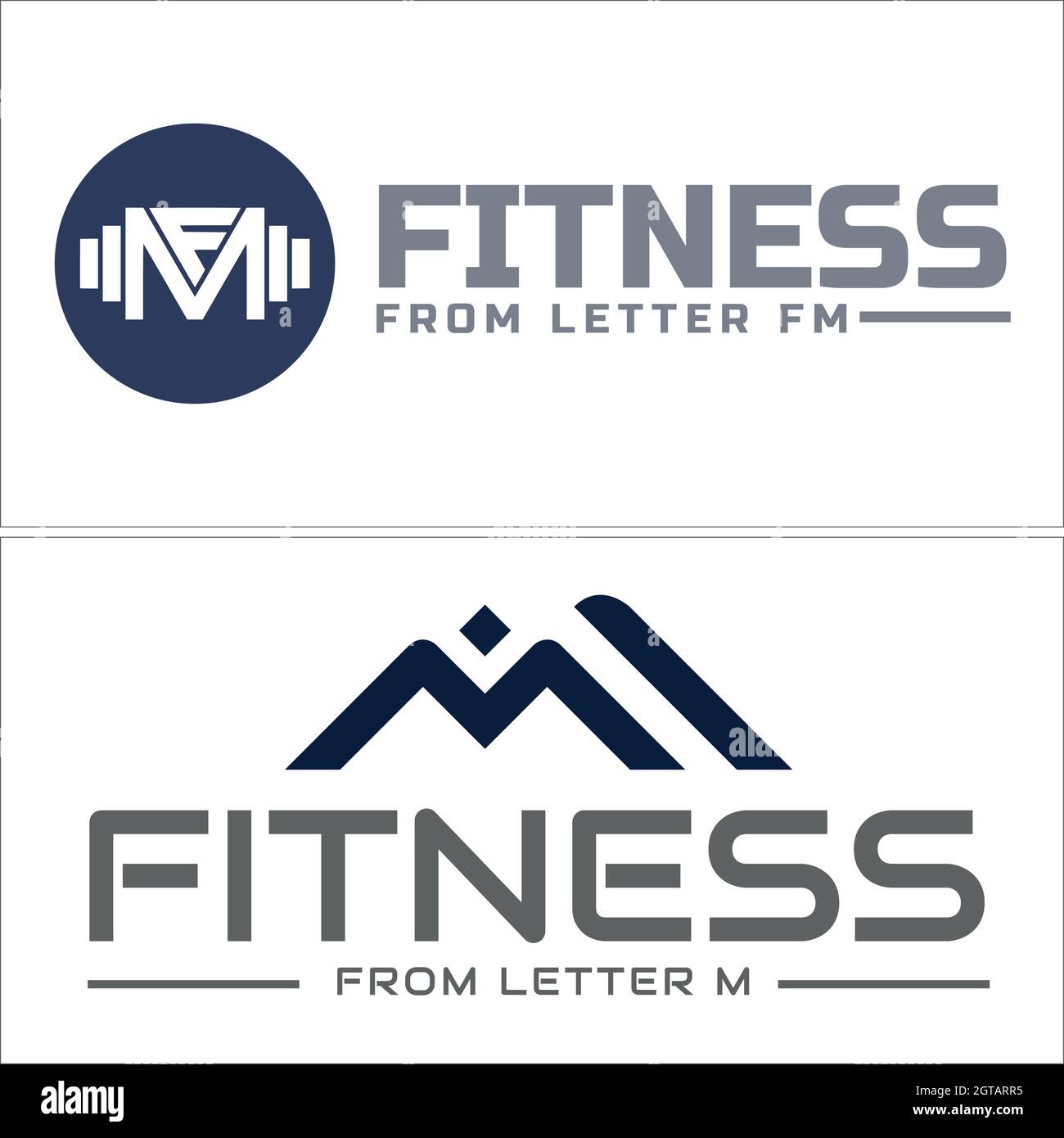 Forme physique gym santé logo design Illustration de Vecteur