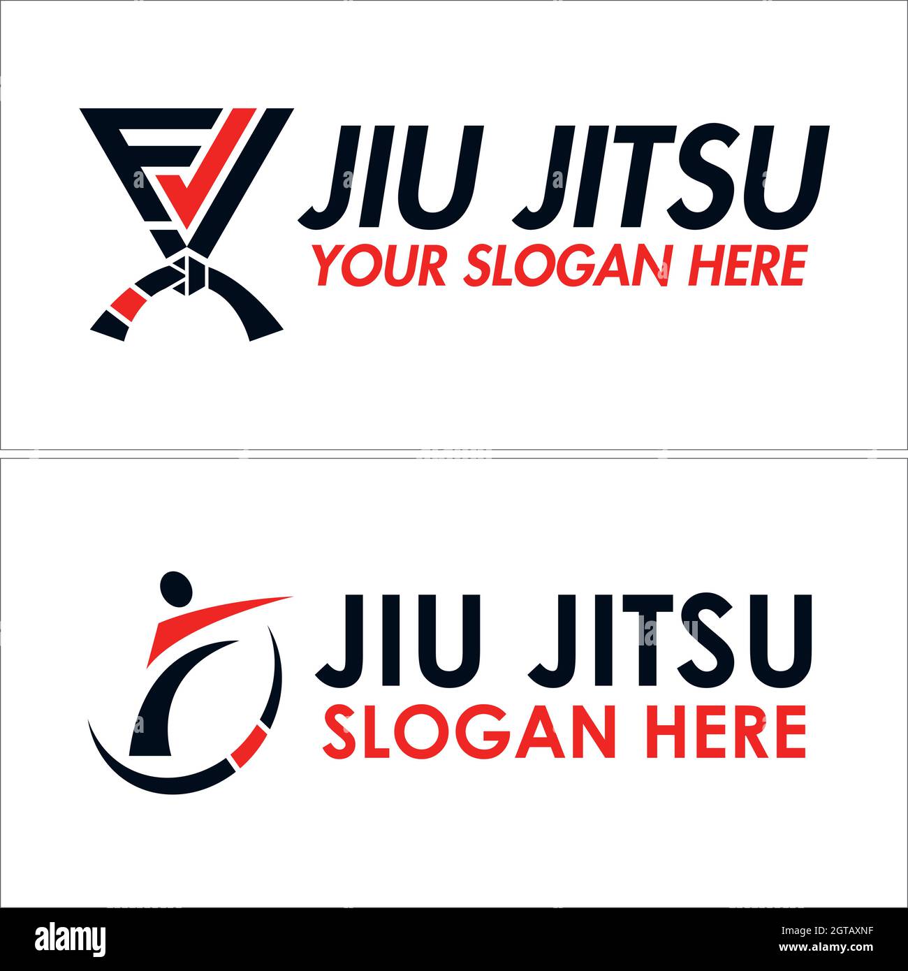Motif du logo du Jiu jitsu sport gym entraînement Illustration de Vecteur