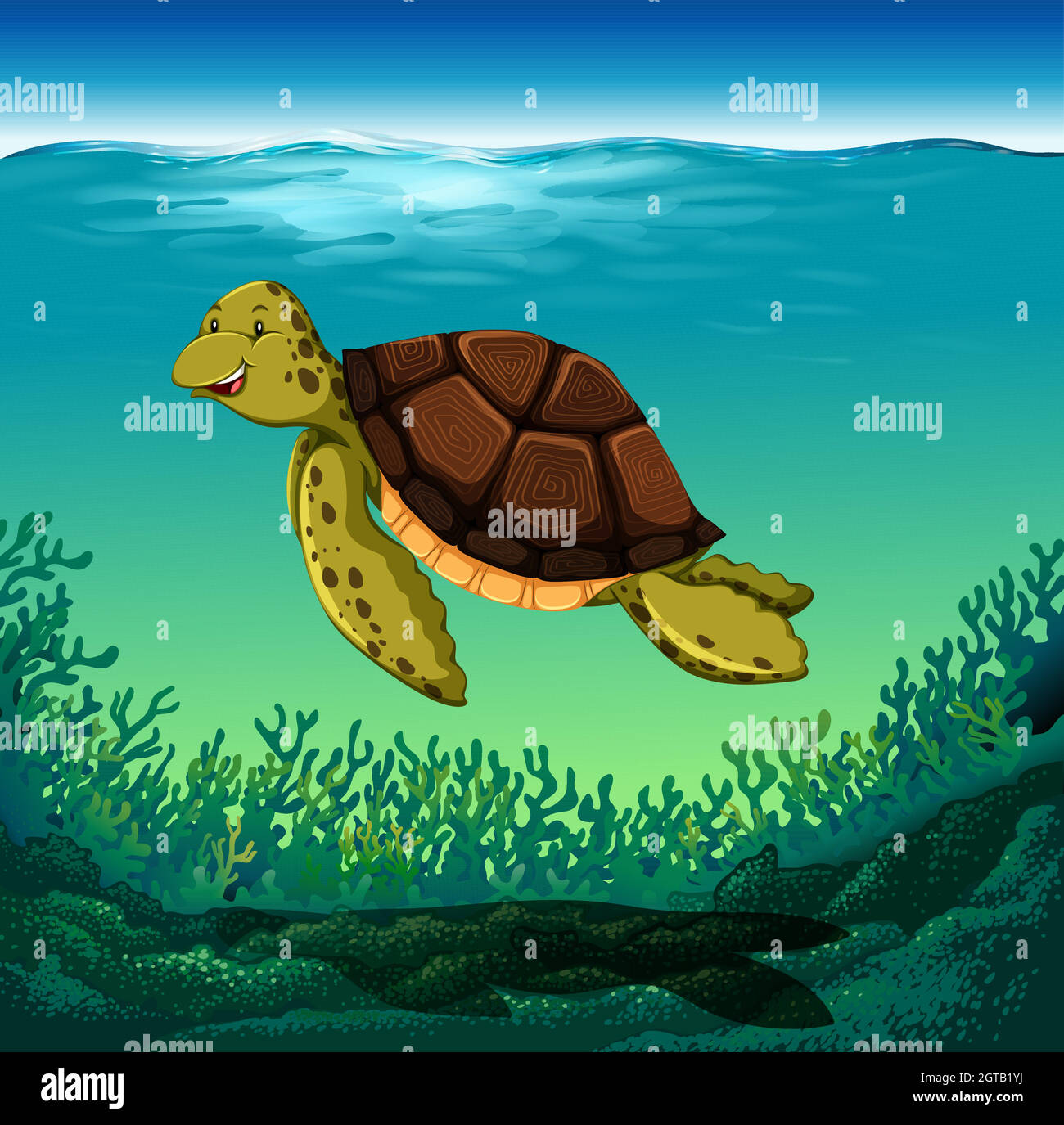 Tortue Illustration de Vecteur