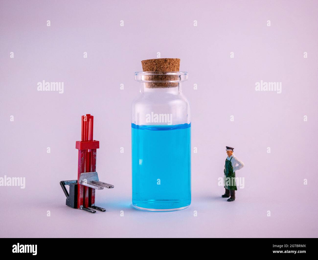 Demande croissante de vaccins par personne et par transport Banque D'Images