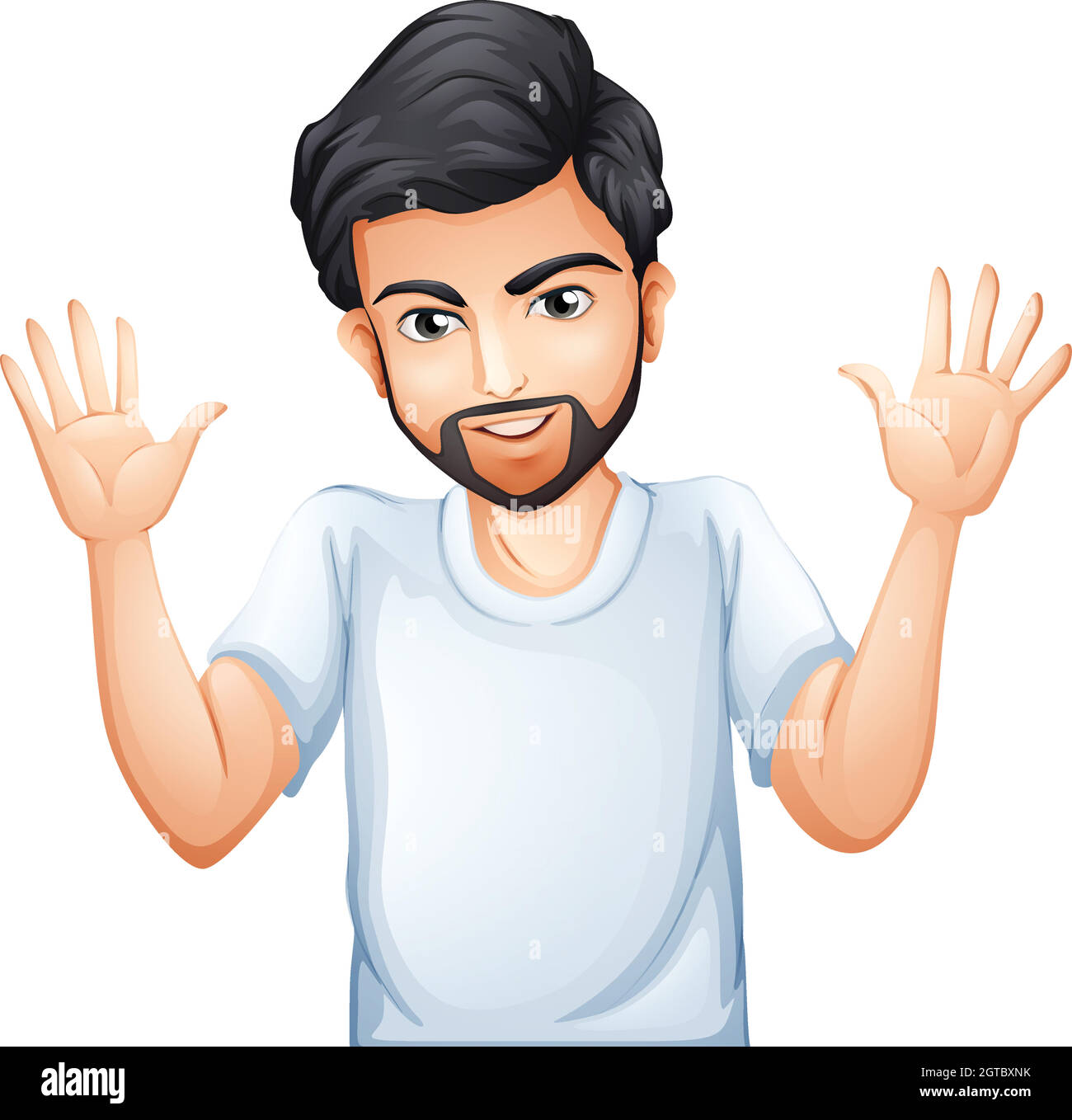 Un homme avec une moustache Illustration de Vecteur