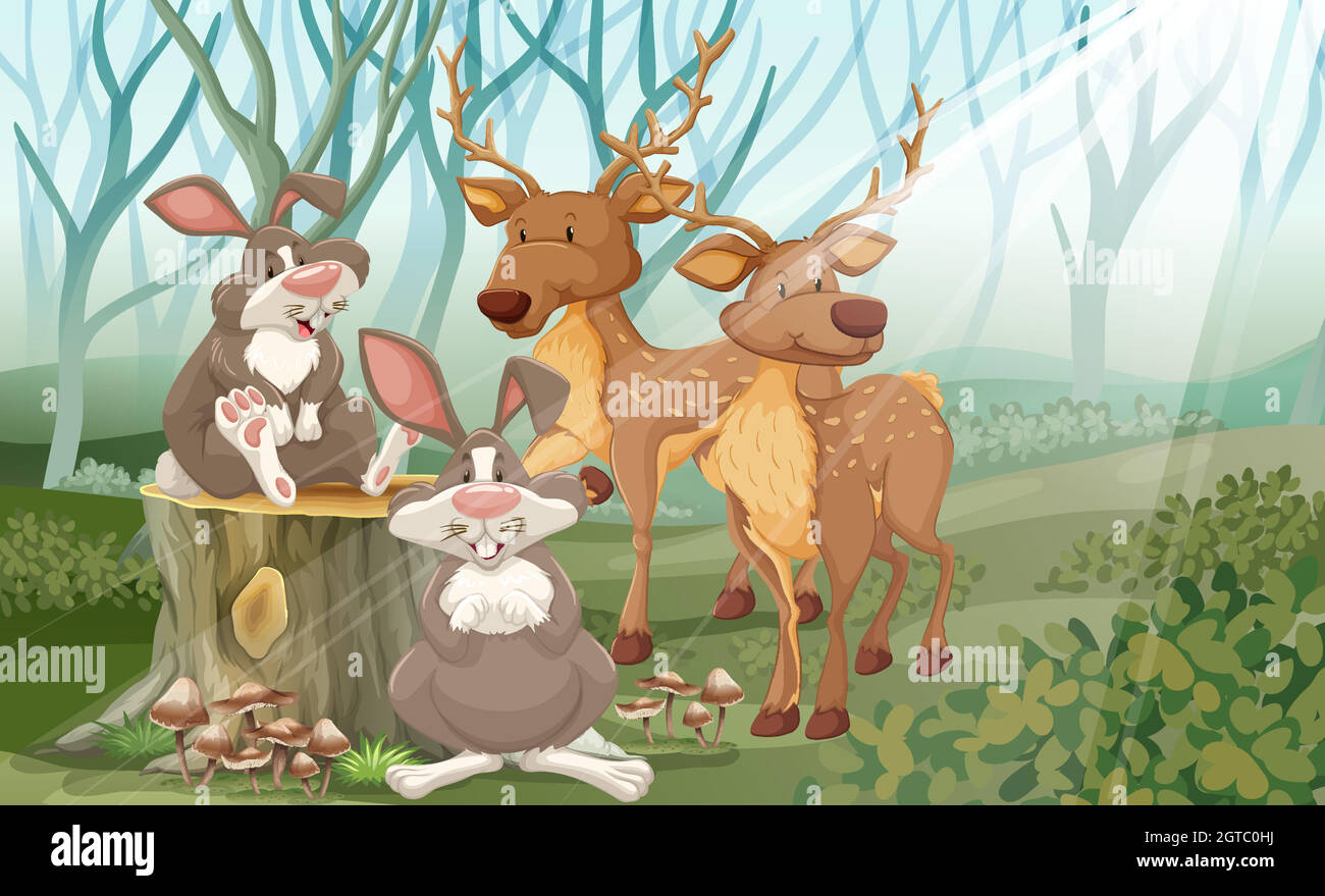 Animaux Illustration de Vecteur