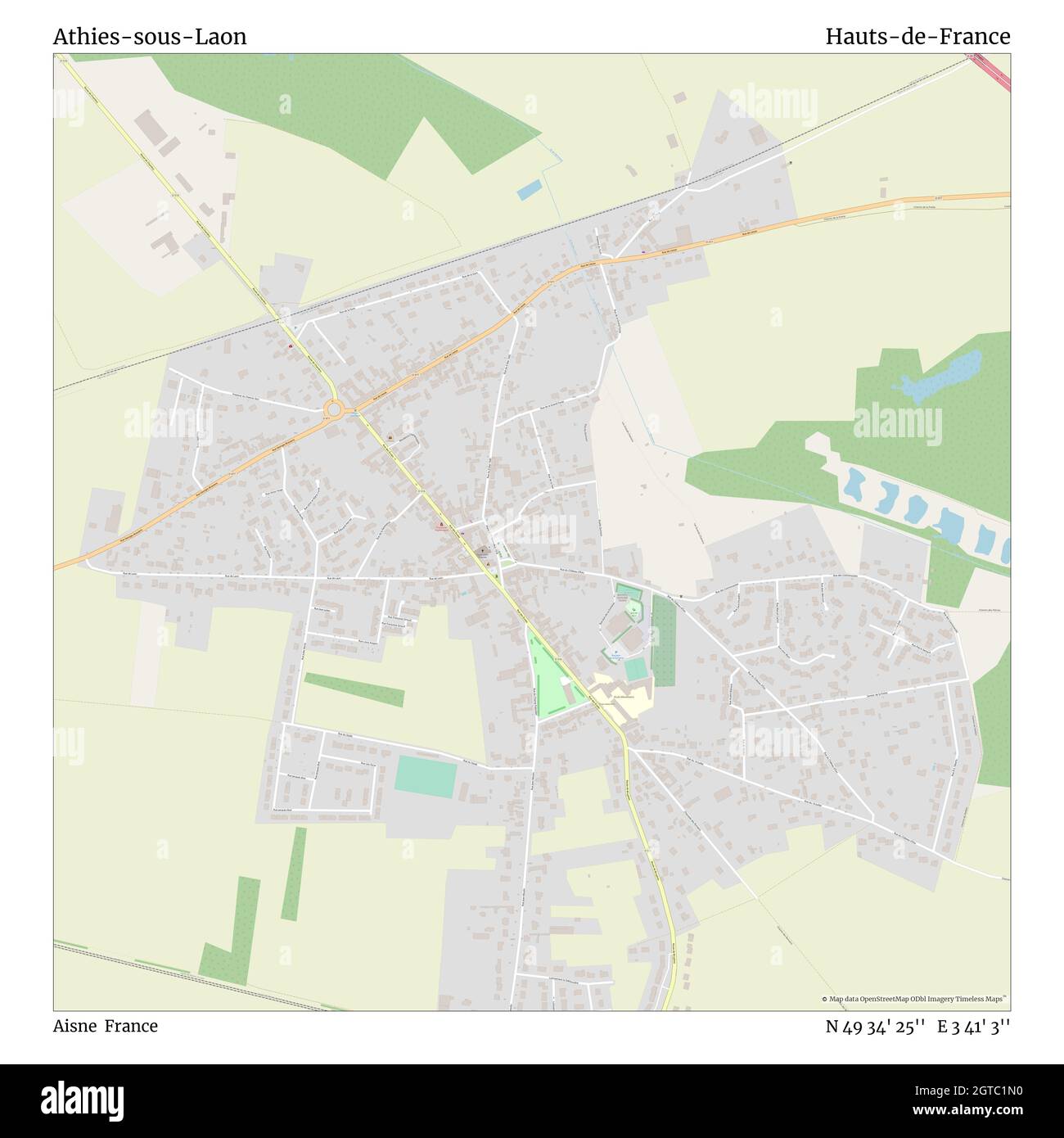 Athies-sous-Laon, Aisne, France, hauts-de-France, N 49 34' 25'', E 3 41' 3'', carte, carte intemporelle publiée en 2021.Les voyageurs, les explorateurs et les aventuriers comme Florence Nightingale, David Livingstone, Ernest Shackleton, Lewis et Clark et Sherlock Holmes se sont appuyés sur des cartes pour planifier leurs voyages dans les coins les plus reculés du monde. Timeless Maps dresse la carte de la plupart des sites du monde, montrant ainsi la réalisation de grands rêves Banque D'Images