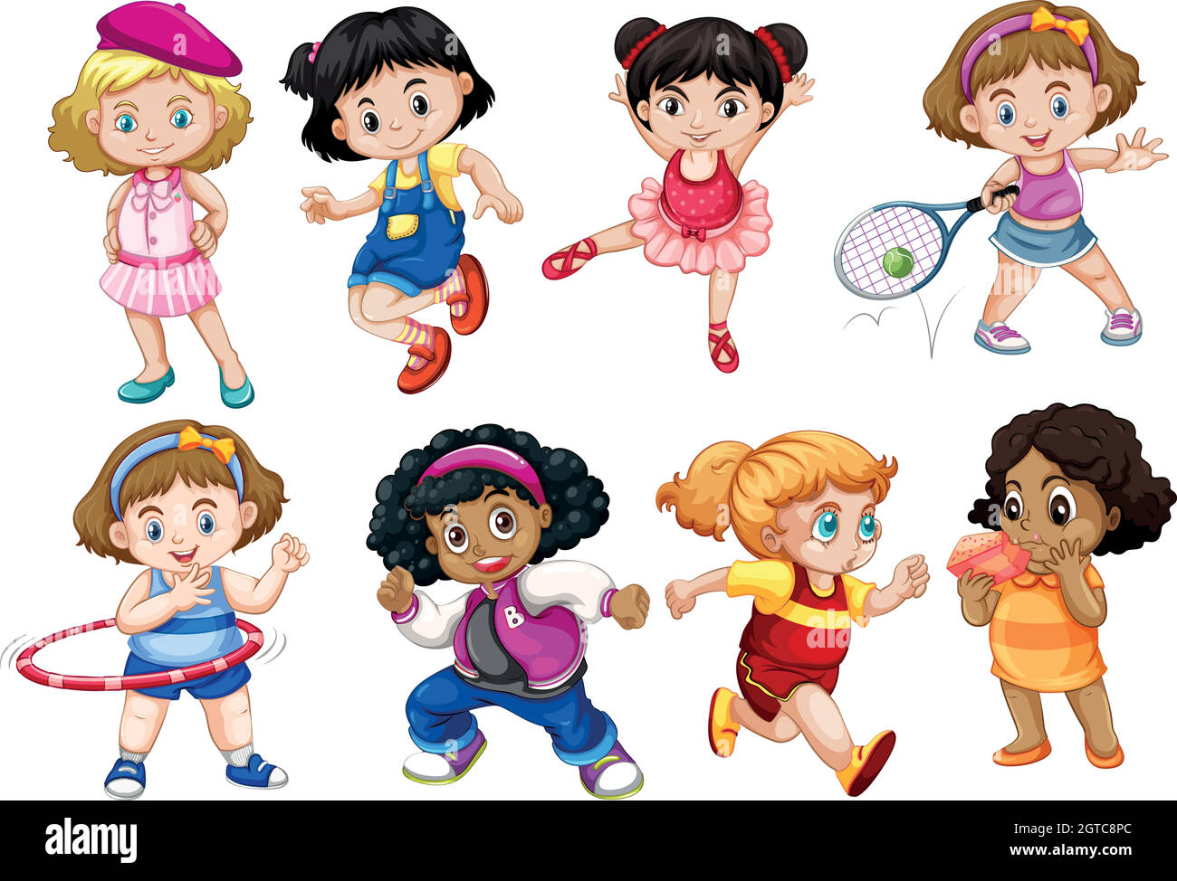 ensemble de jeux pour enfants Illustration de Vecteur