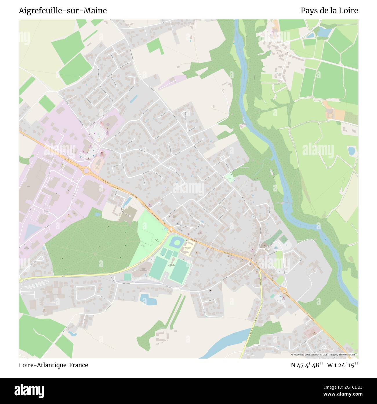 Aiguille-sur-Maine, Loire-Atlantique, France, pays de la Loire, N 47 4' 48'', W 1 24' 15'', carte, carte intemporelle publiée en 2021.Les voyageurs, les explorateurs et les aventuriers comme Florence Nightingale, David Livingstone, Ernest Shackleton, Lewis et Clark et Sherlock Holmes se sont appuyés sur des cartes pour planifier leurs voyages dans les coins les plus reculés du monde. Timeless Maps dresse la carte de la plupart des sites du monde, montrant ainsi la réalisation de grands rêves Banque D'Images