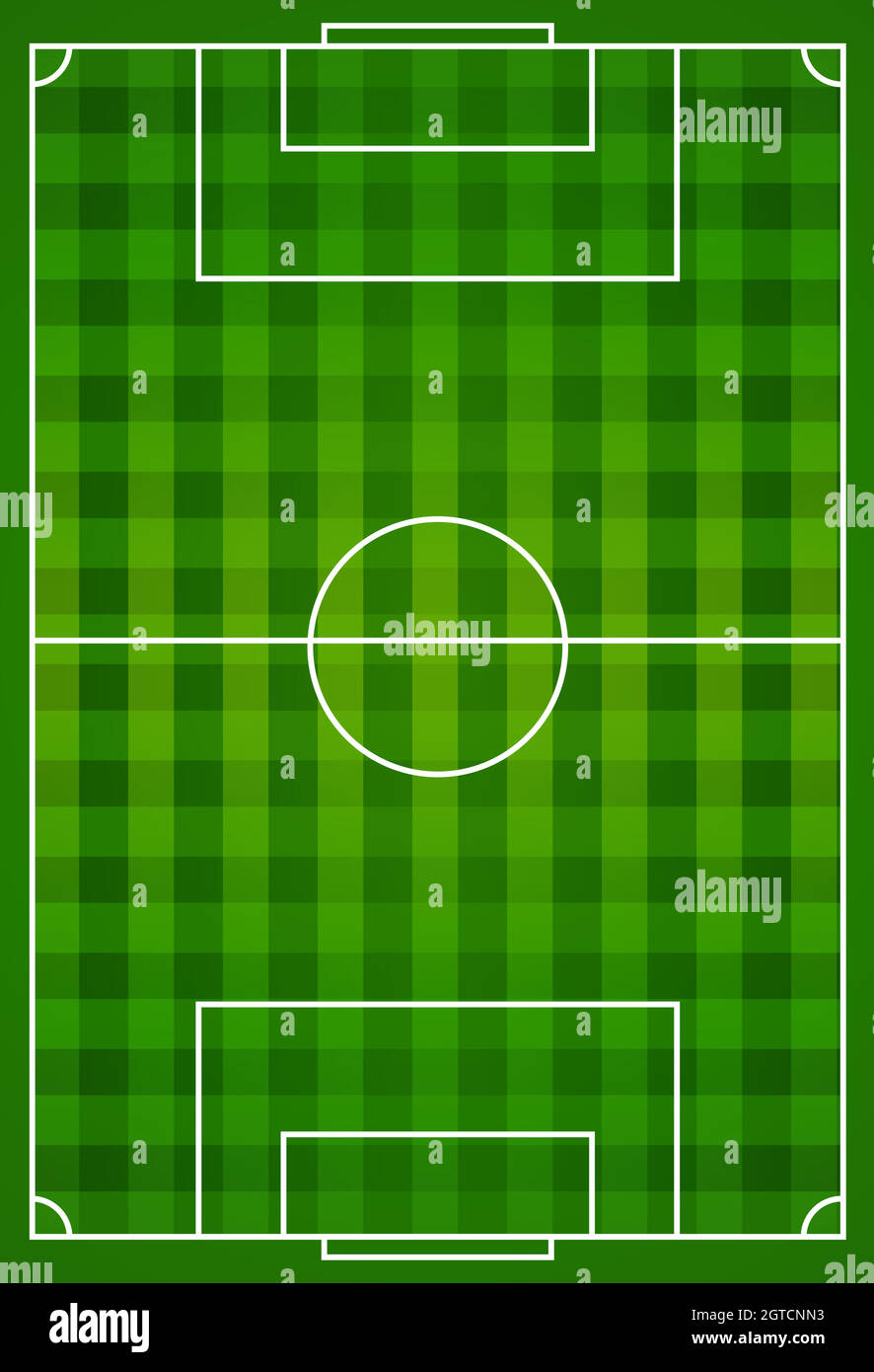 Terrain de football avec lignes Illustration de Vecteur