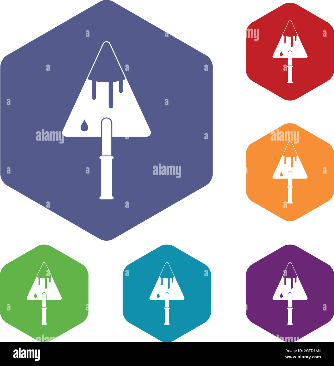 Truelle Construction icons set Illustration de Vecteur