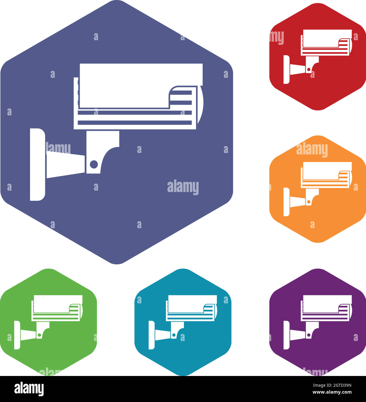 Surveillance Camera icons set Illustration de Vecteur