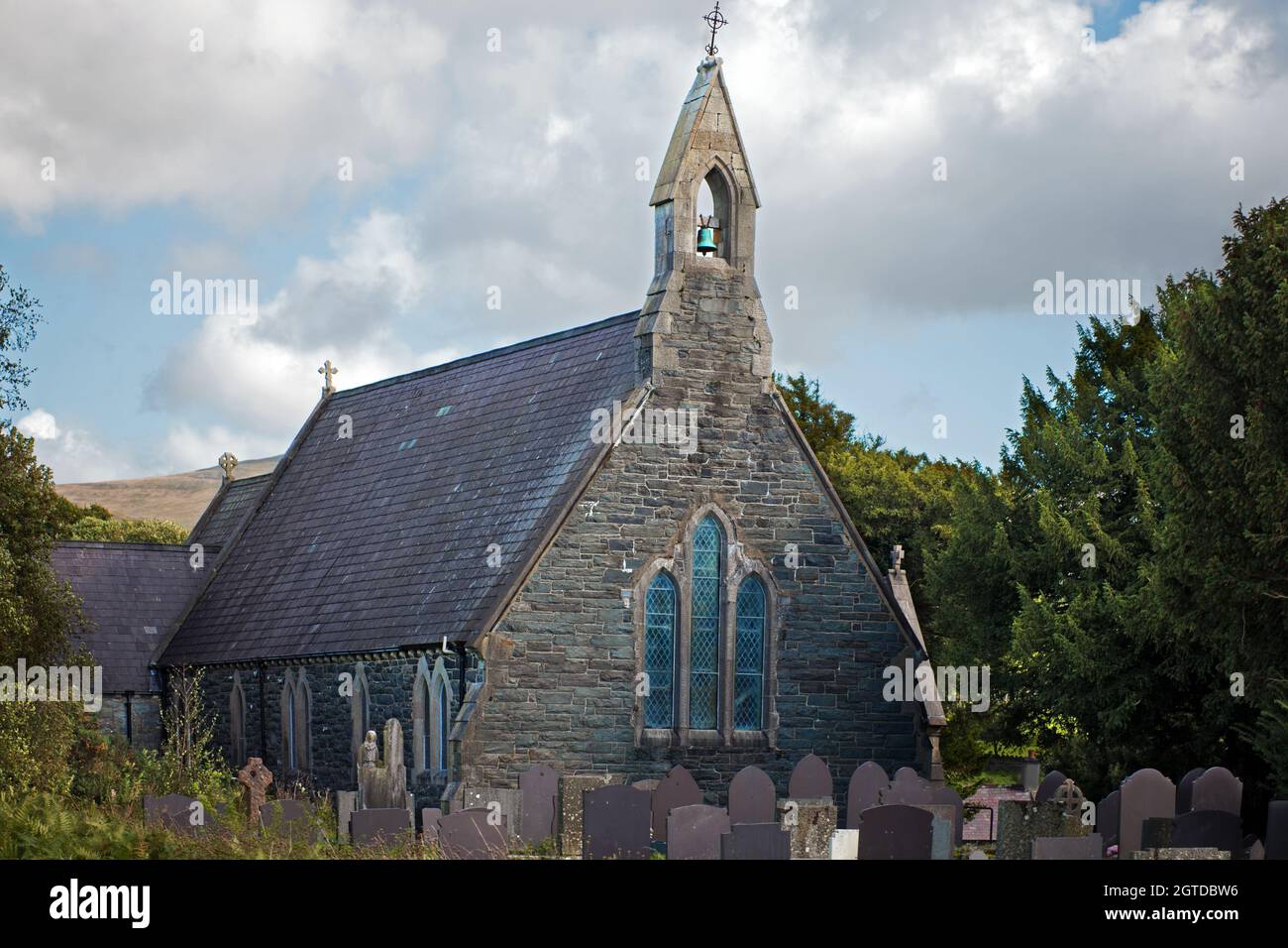 St Mary's dans le village de Tregarth est une église paroissiale de l'Église au Pays de Galles (diocèse de Bangor). Il a été construit en 1869. Banque D'Images