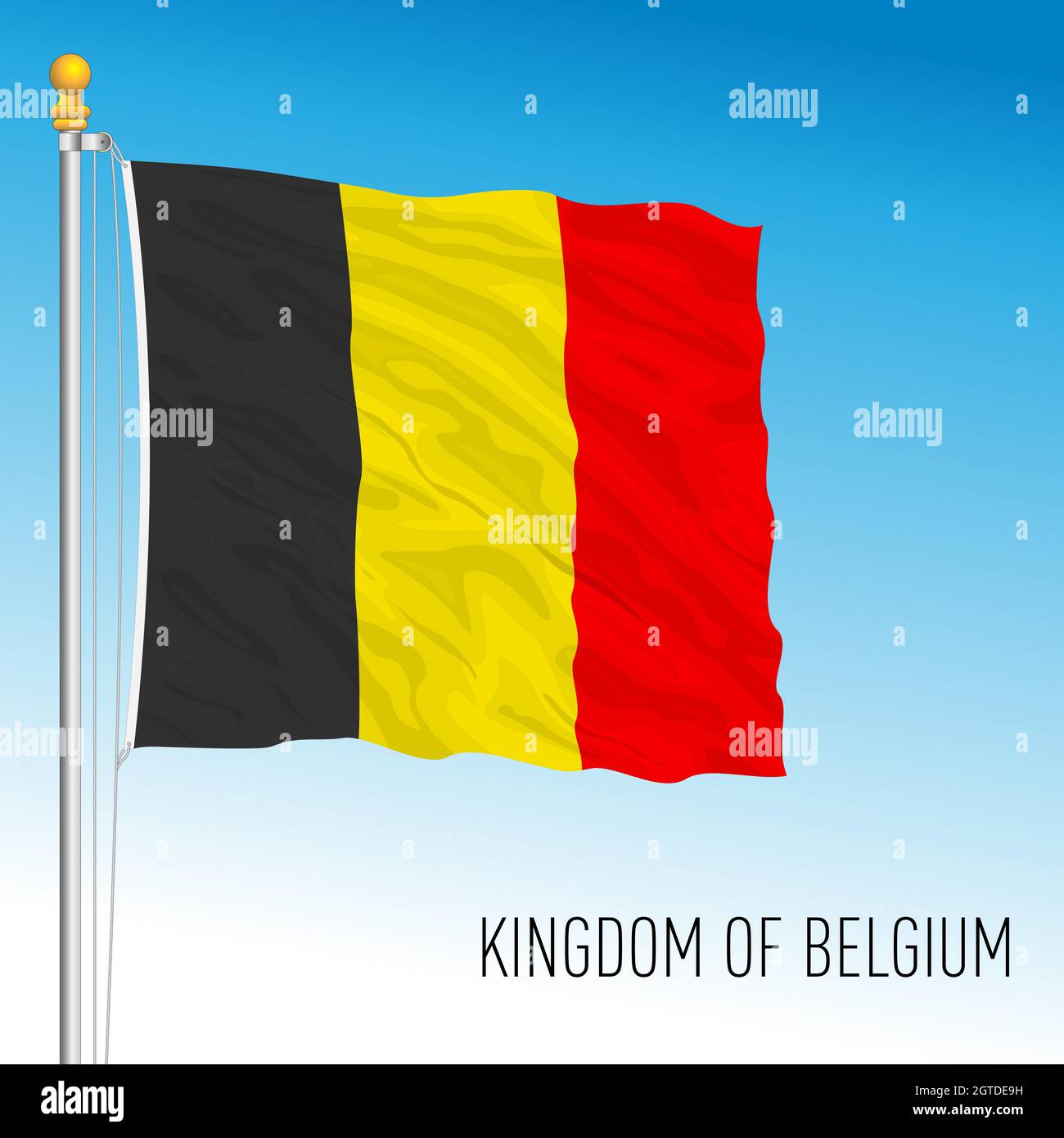 Drapeau officiel du Royaume de Belgique, Union européenne, illustration vectorielle Illustration de Vecteur