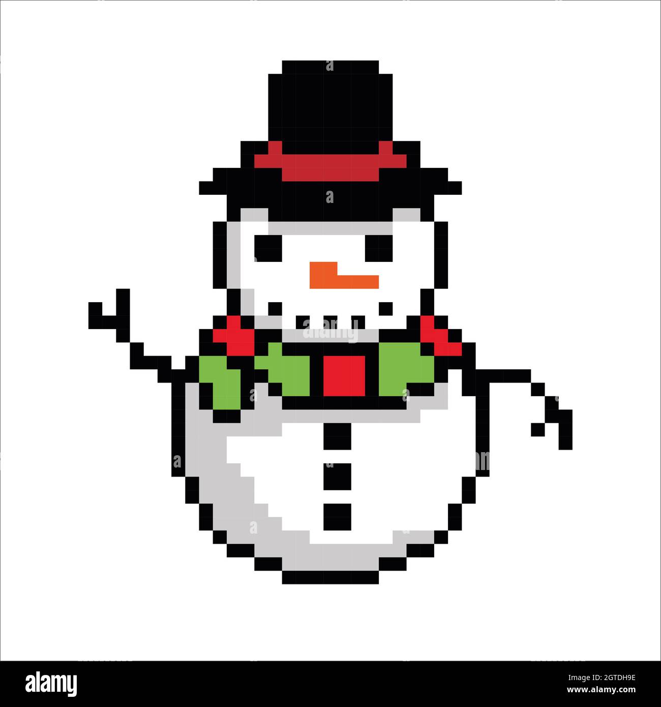 Pixel bonhomme de neige Banque de photographies et d'images à haute  résolution - Alamy