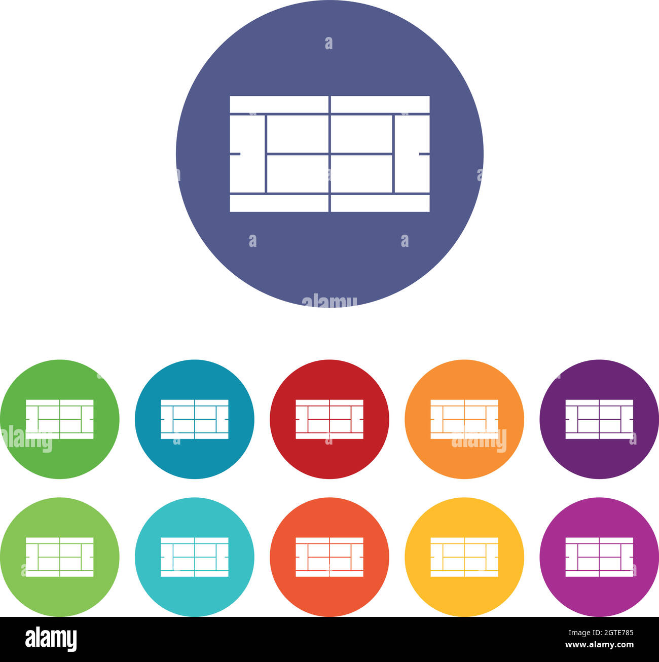 Icônes du jeu de tennis Illustration de Vecteur