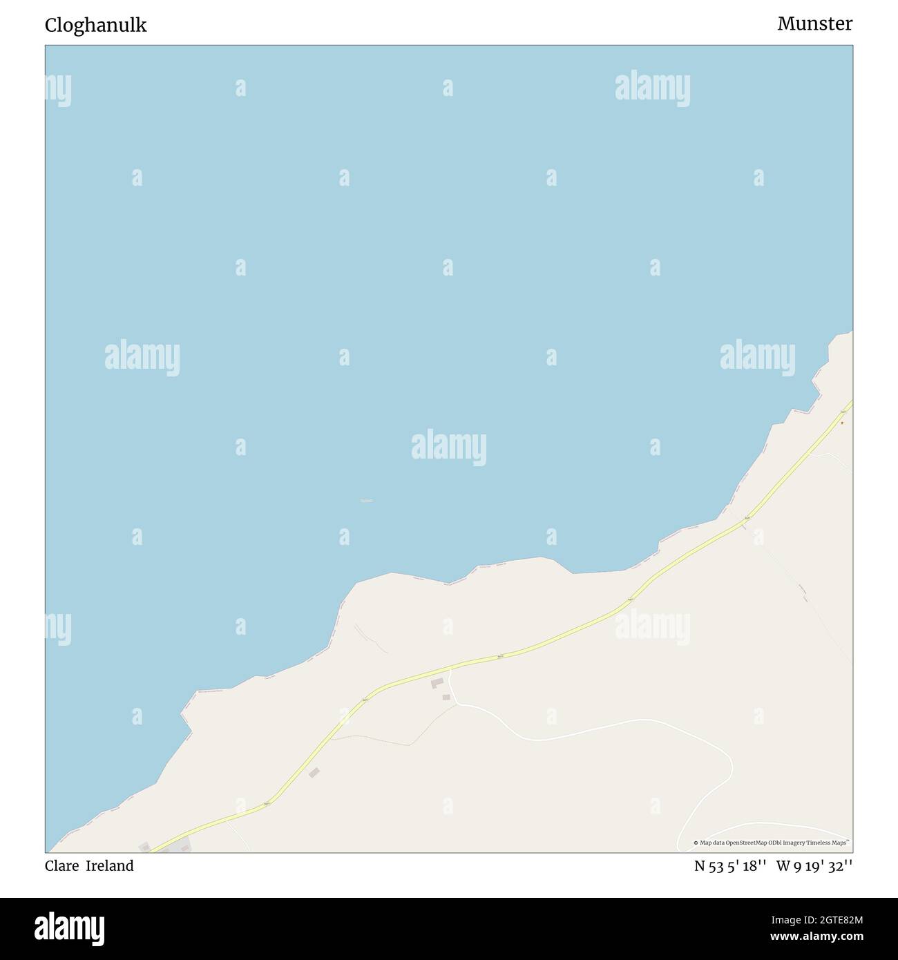 Cloghanulk, Clare, Irlande, Munster, N 53 5' 18'', W 9 19' 32'', carte, Timeless carte publiée en 2021.Les voyageurs, les explorateurs et les aventuriers comme Florence Nightingale, David Livingstone, Ernest Shackleton, Lewis et Clark et Sherlock Holmes se sont appuyés sur des cartes pour planifier leurs voyages dans les coins les plus reculés du monde. Timeless Maps dresse la carte de la plupart des sites du monde, montrant ainsi la réalisation de grands rêves Banque D'Images