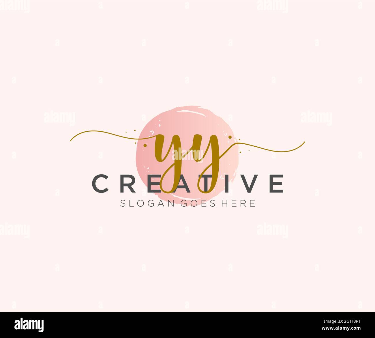 YY logo féminin beauté monogramme et élégant logo design, écriture logo de la signature initiale, mariage, mode, floral et botanique avec la création Illustration de Vecteur