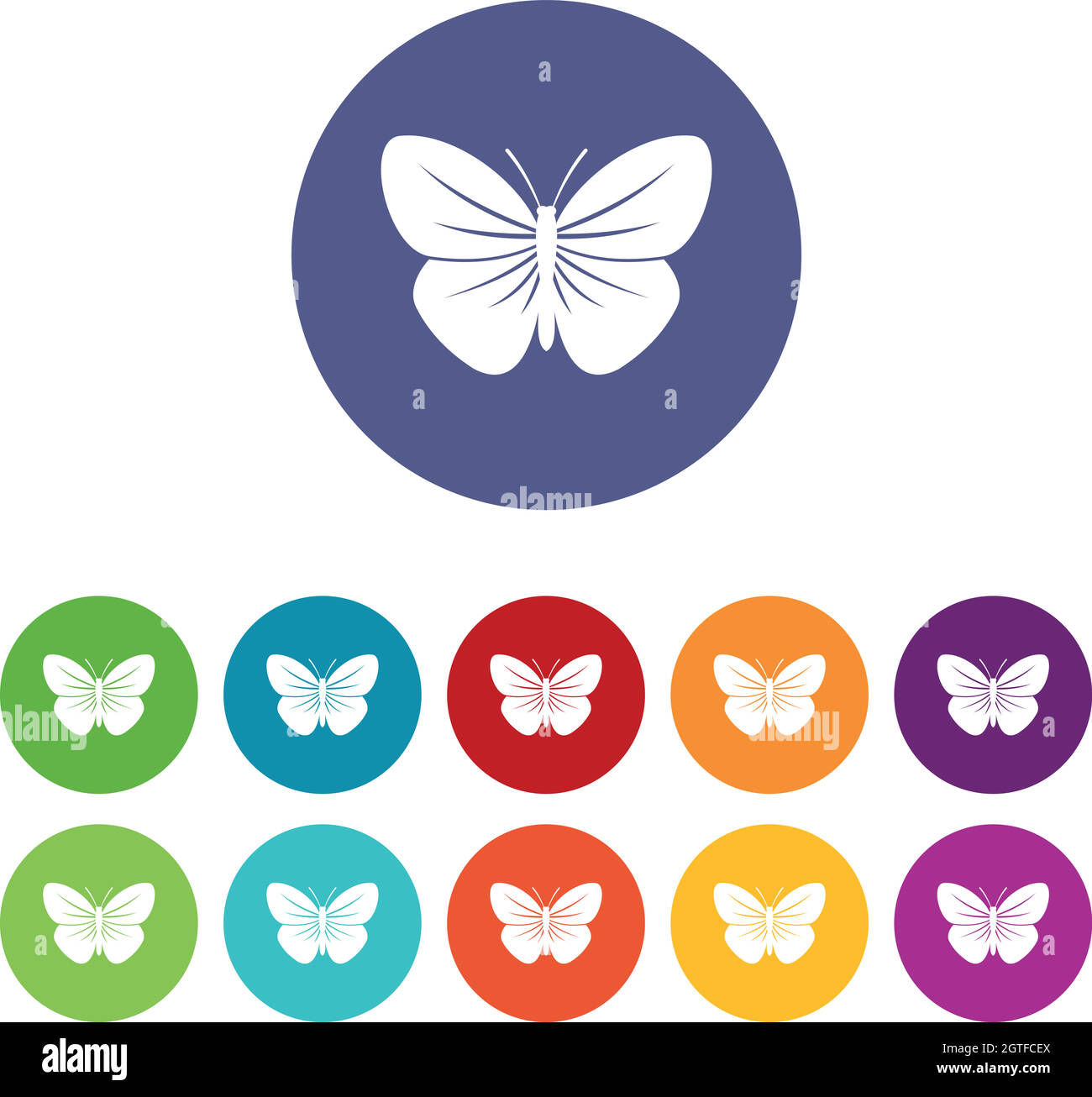 Icônes de jeu de papillons noires Illustration de Vecteur