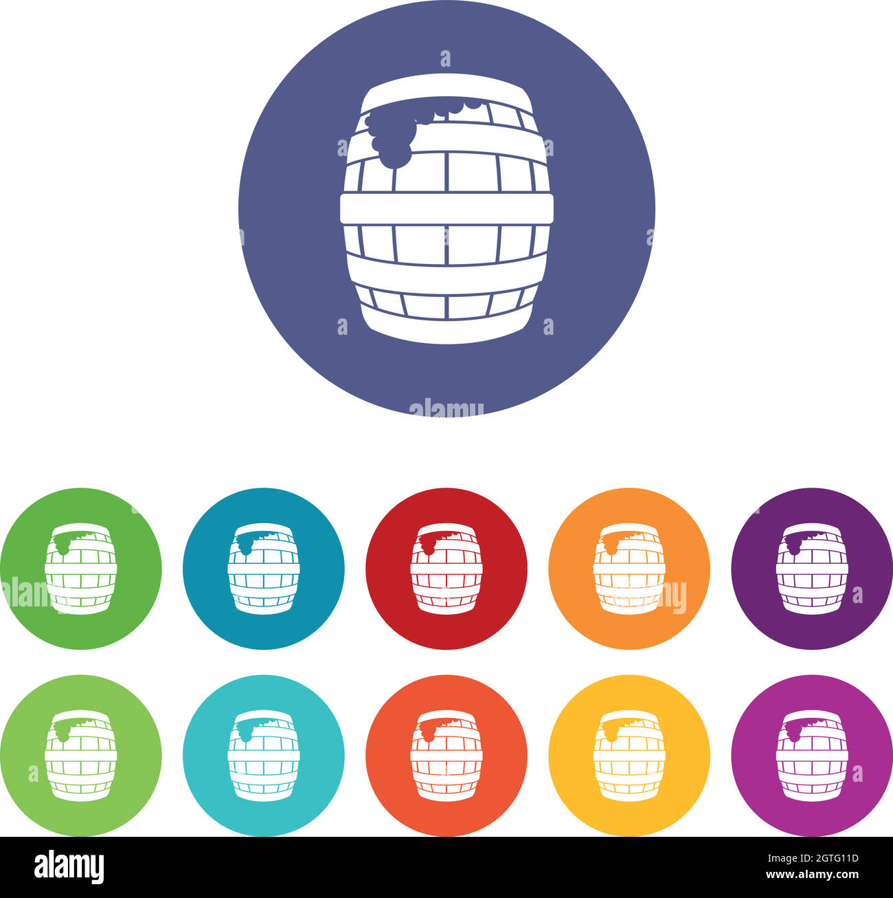 Icônes de la série de bières en forme de tonneau Illustration de Vecteur