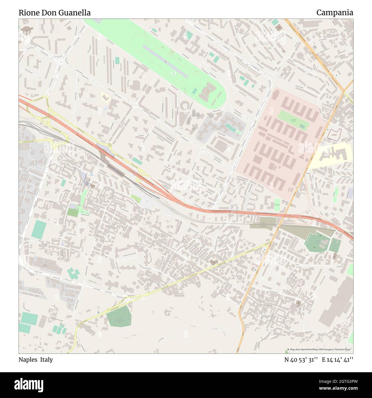 Rione Don Guanella, Naples, Italie, Campanie, N 40 53' 31'', E 14 14' 41'', carte, carte intemporelle publiée en 2021.Les voyageurs, les explorateurs et les aventuriers comme Florence Nightingale, David Livingstone, Ernest Shackleton, Lewis et Clark et Sherlock Holmes se sont appuyés sur des cartes pour planifier leurs voyages dans les coins les plus reculés du monde. Timeless Maps dresse la carte de la plupart des sites du monde, montrant ainsi la réalisation de grands rêves Banque D'Images