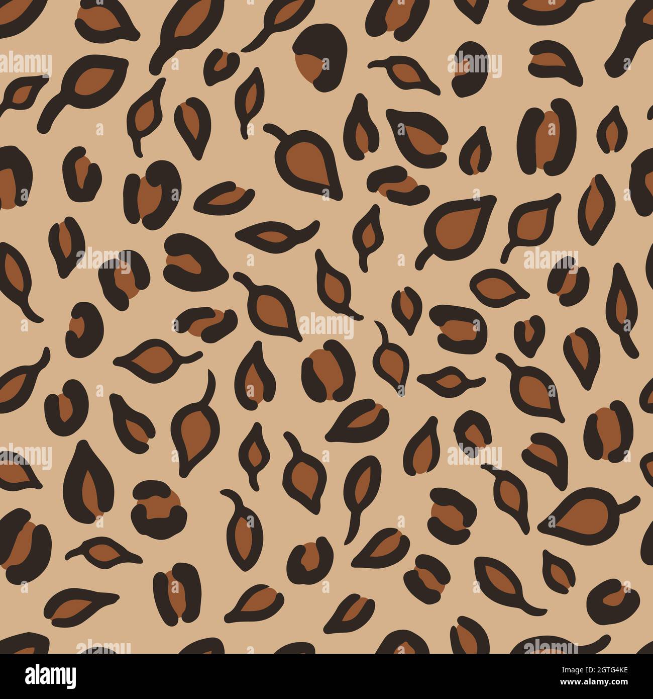Motif léopard ou jaguar sans coutures en feuilles d'automne. Imprimé animal  tendance aux couleurs de l'automne. Fond vectoriel pour tissu, textile,  papier peint, papier peint Image Vectorielle Stock - Alamy