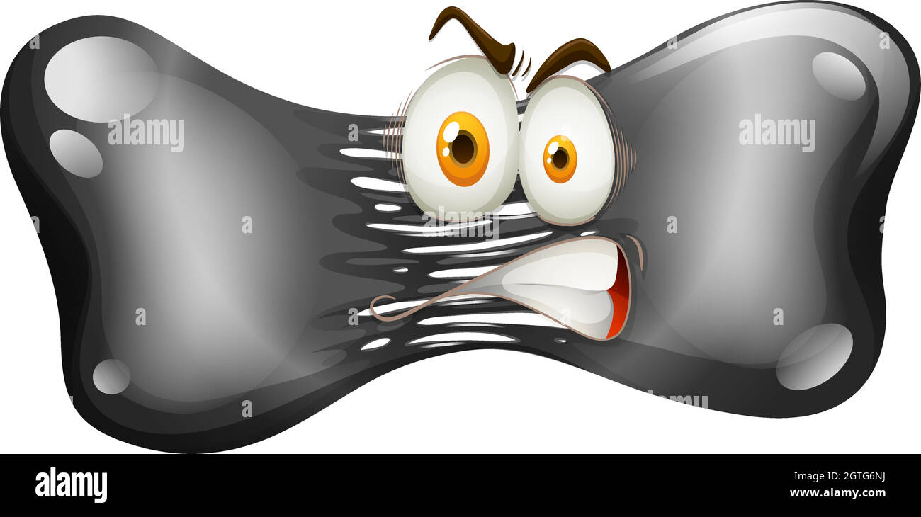 Forme libre noire avec face Illustration de Vecteur