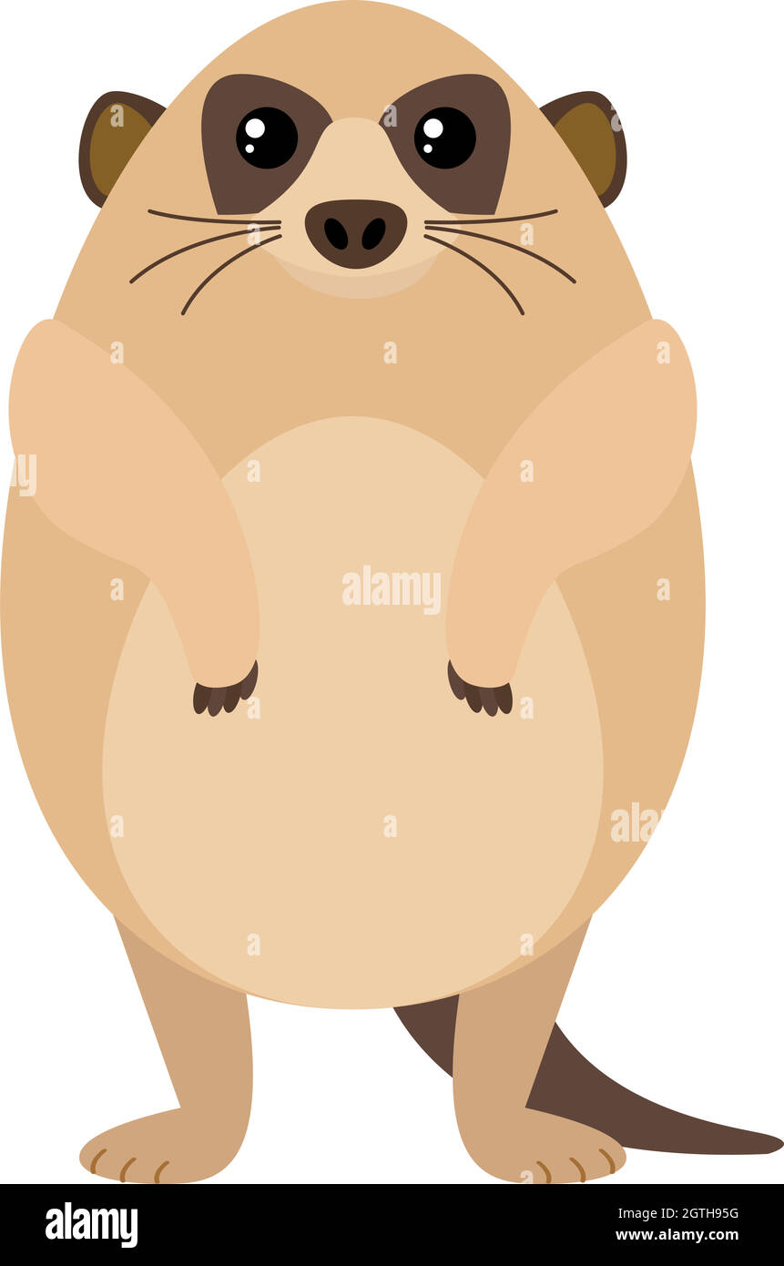Meerkat avec corps rond Illustration de Vecteur
