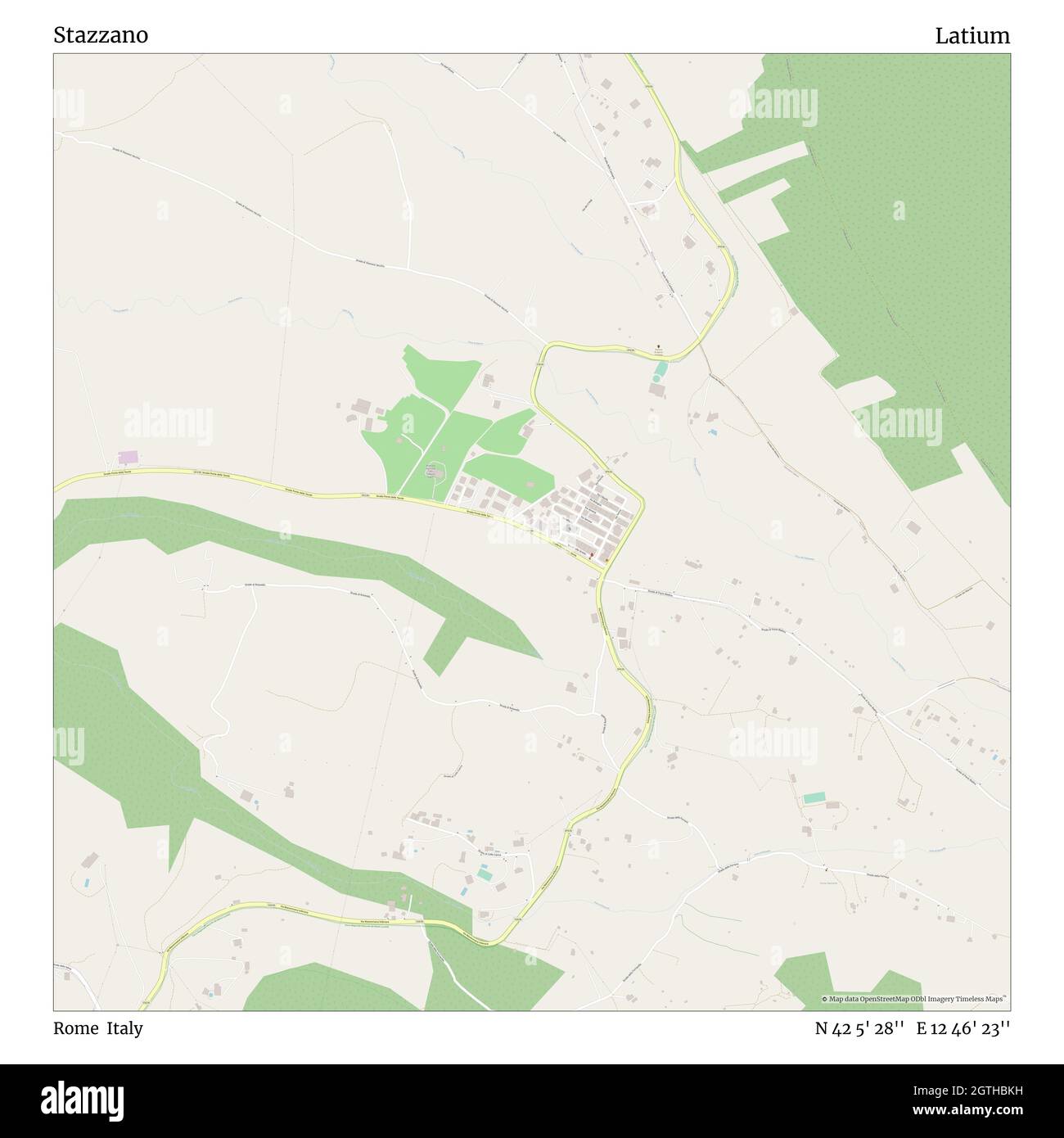 Stazzano, Rome, Italie, Latium, N 42 5' 28'', E 12 46' 23'', carte, carte intemporelle publiée en 2021.Les voyageurs, les explorateurs et les aventuriers comme Florence Nightingale, David Livingstone, Ernest Shackleton, Lewis et Clark et Sherlock Holmes se sont appuyés sur des cartes pour planifier leurs voyages dans les coins les plus reculés du monde. Timeless Maps dresse la carte de la plupart des sites du monde, montrant ainsi la réalisation de grands rêves Banque D'Images