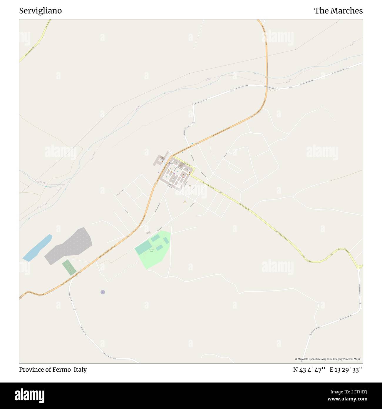 Servigliano, province de Fermo, Italie, les Marches, N 43 4' 47'', E 13 29' 33'', carte, carte intemporelle publiée en 2021.Les voyageurs, les explorateurs et les aventuriers comme Florence Nightingale, David Livingstone, Ernest Shackleton, Lewis et Clark et Sherlock Holmes se sont appuyés sur des cartes pour planifier leurs voyages dans les coins les plus reculés du monde. Timeless Maps dresse la carte de la plupart des sites du monde, montrant ainsi la réalisation de grands rêves Banque D'Images