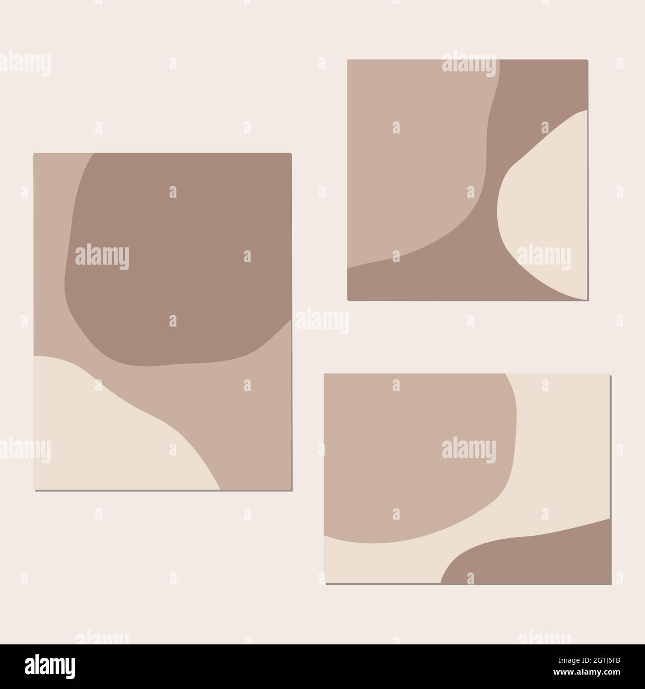 Ensemble de boho . Illustration moderne dans le style du milieu du siècle: Affiche, décor de mur de boho, conception plate, art. Illustration de Vecteur