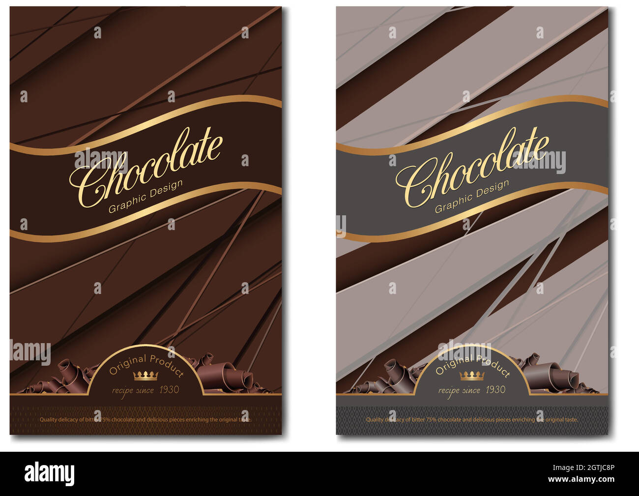 Design de l'emballage chocolat Illustration de Vecteur