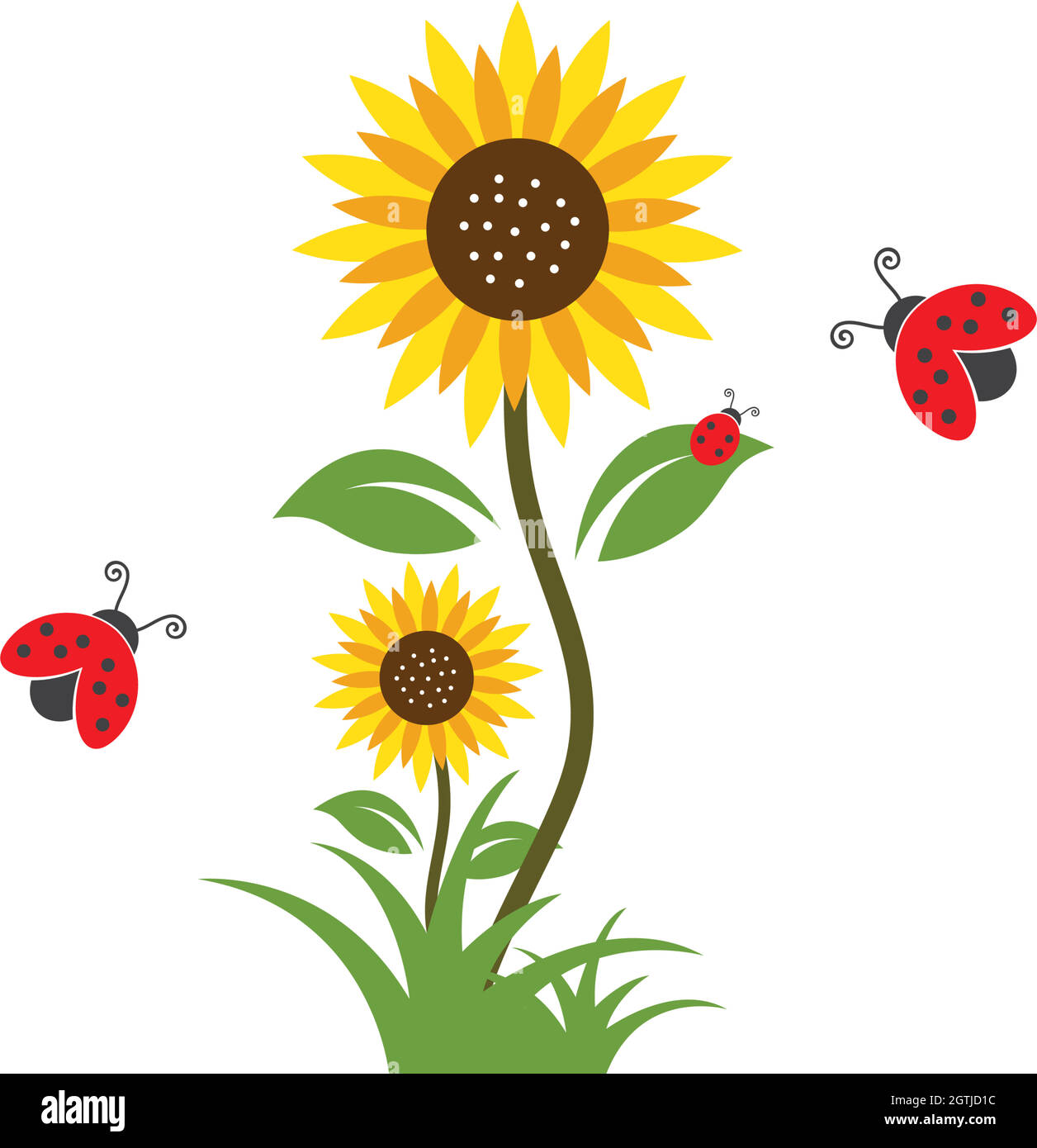 Vecteur d'icône de logo de tournesol Illustration de Vecteur
