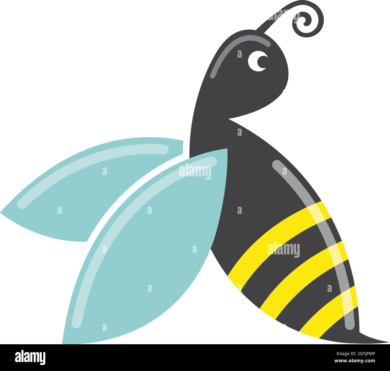 Illustration de l'icône vectorielle du modèle de logo Honey Bee Illustration de Vecteur