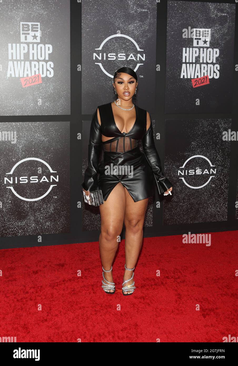 Ari Fletcher assiste aux 2021 BET Hip Hop Awards au Cobb Energy Performing Arts Centre à Atlanta, GA, le 1er octobre 2021. (Photo par Udo salters/Sipa USA) Banque D'Images