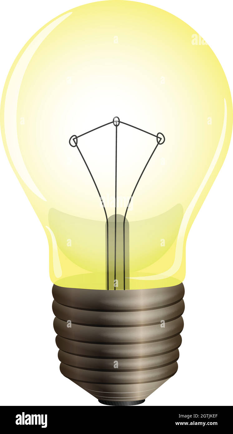 Une ampoule jaune Illustration de Vecteur