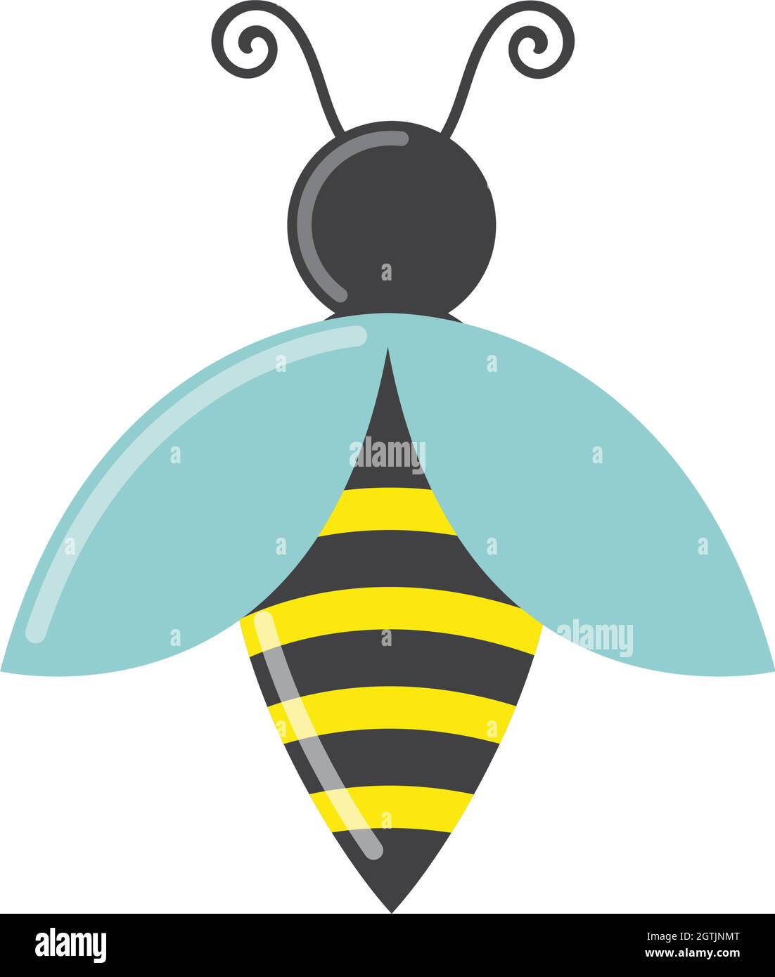 Illustration de l'icône vectorielle du modèle de logo Honey Bee Illustration de Vecteur