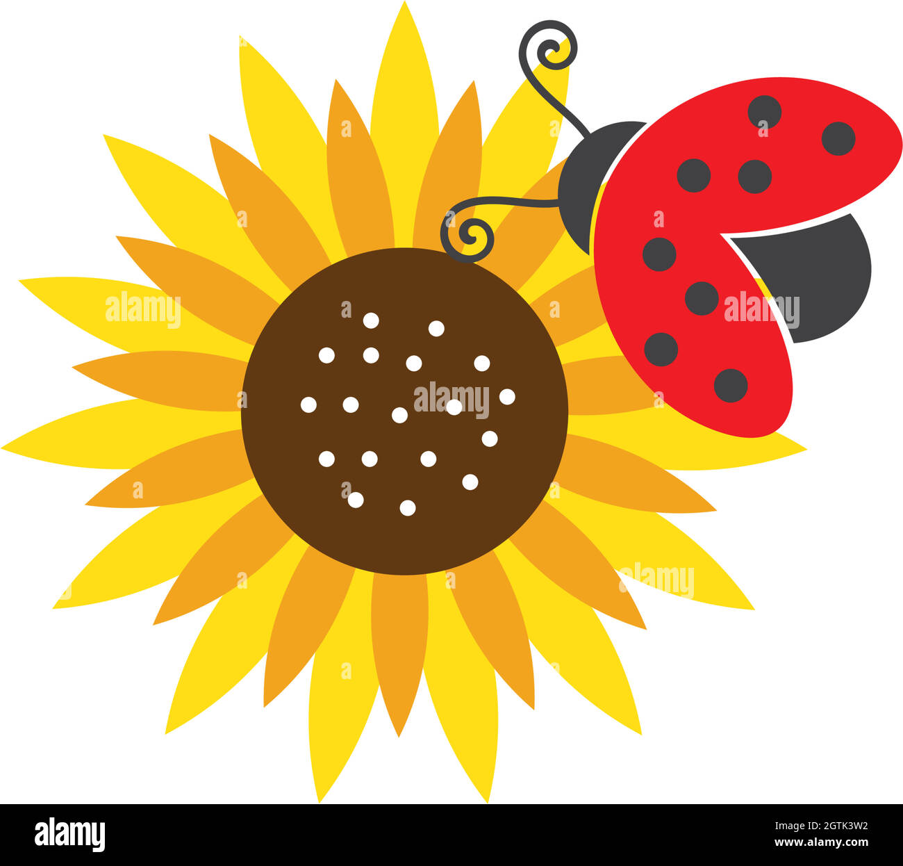Vecteur d'icône de logo de tournesol Illustration de Vecteur