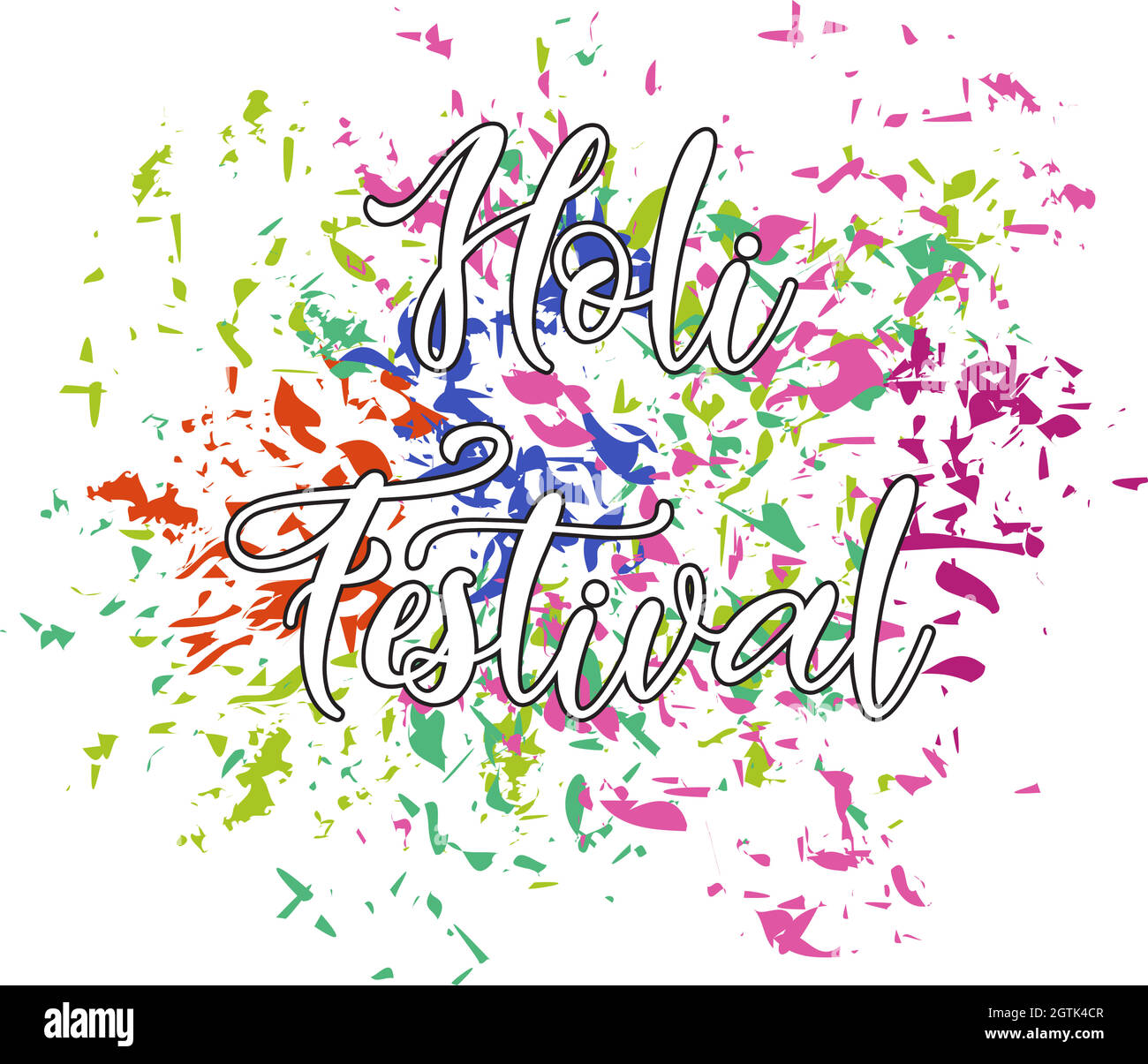 Happy Holi festival affiche design avec fond coloré Illustration de Vecteur