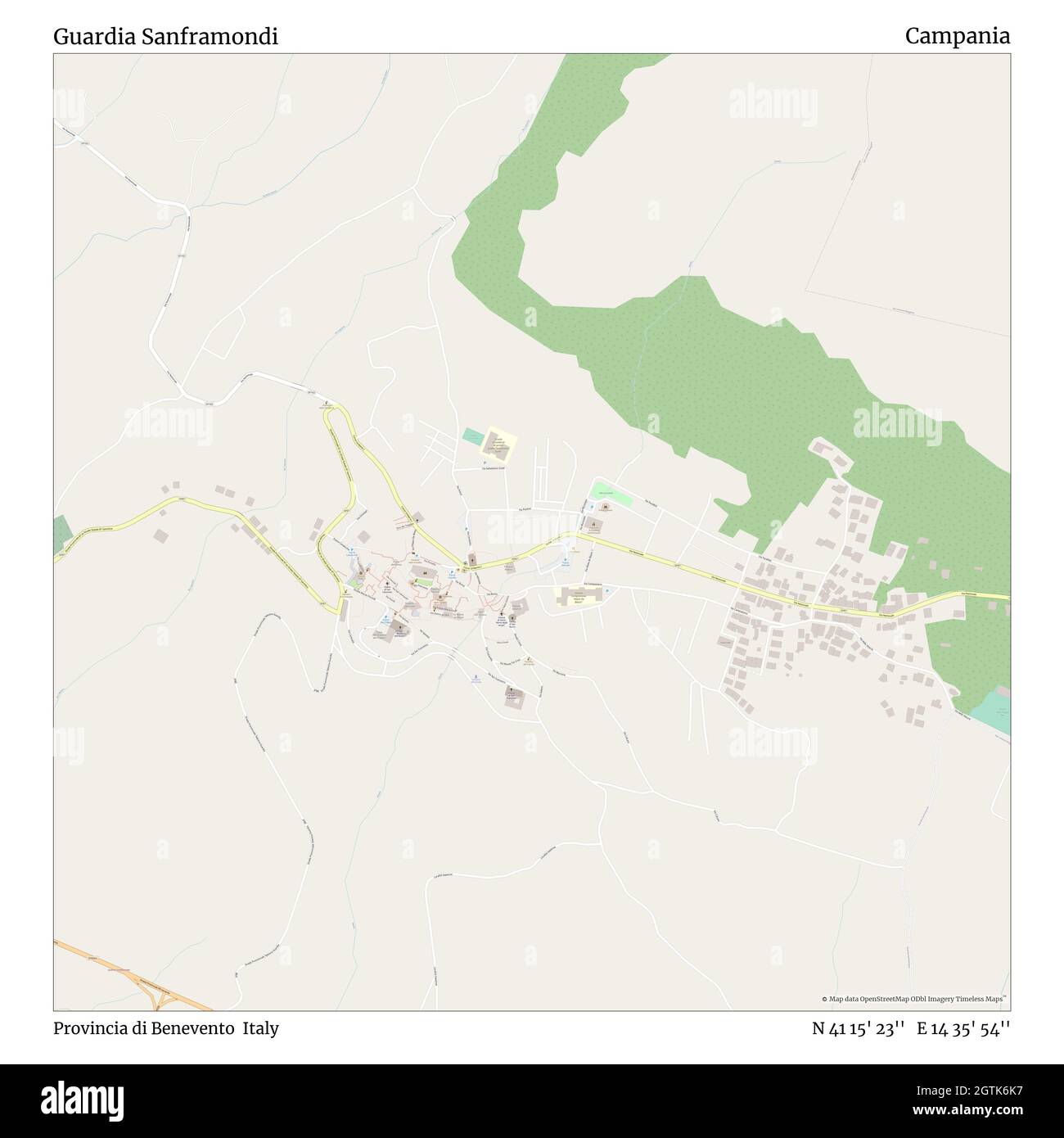 Guardia Sanframondi, Provincia di Benevento, Italie, Campanie, N 41 15' 23'', E 14 35' 54'', carte, carte intemporelle publiée en 2021.Les voyageurs, les explorateurs et les aventuriers comme Florence Nightingale, David Livingstone, Ernest Shackleton, Lewis et Clark et Sherlock Holmes se sont appuyés sur des cartes pour planifier leurs voyages dans les coins les plus reculés du monde. Timeless Maps dresse la carte de la plupart des sites du monde, montrant ainsi la réalisation de grands rêves Banque D'Images